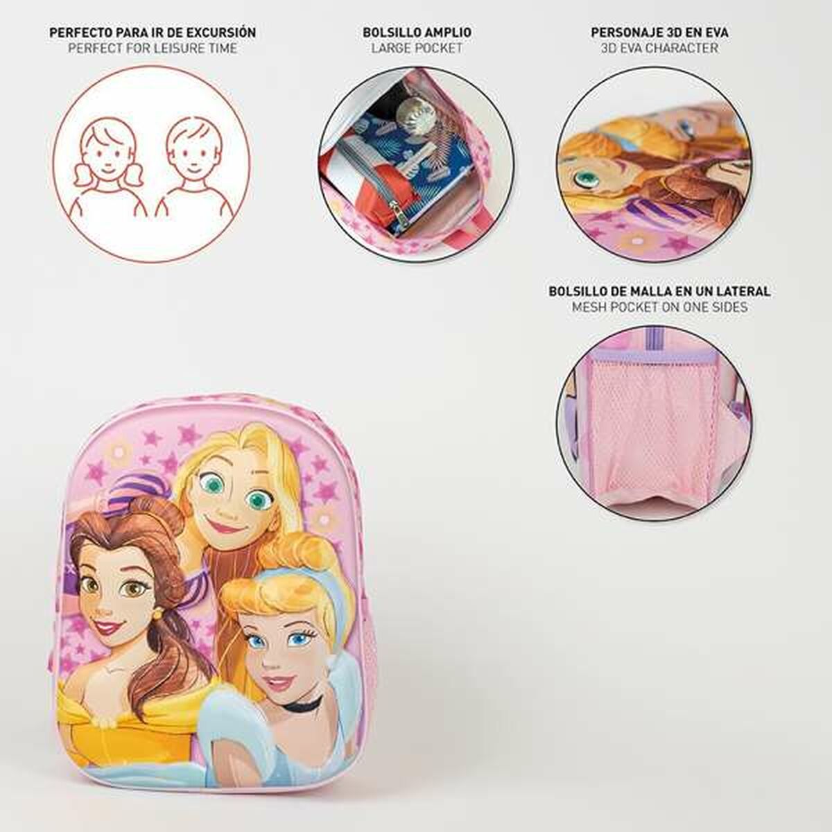 3D School Bag Disney Princess-3