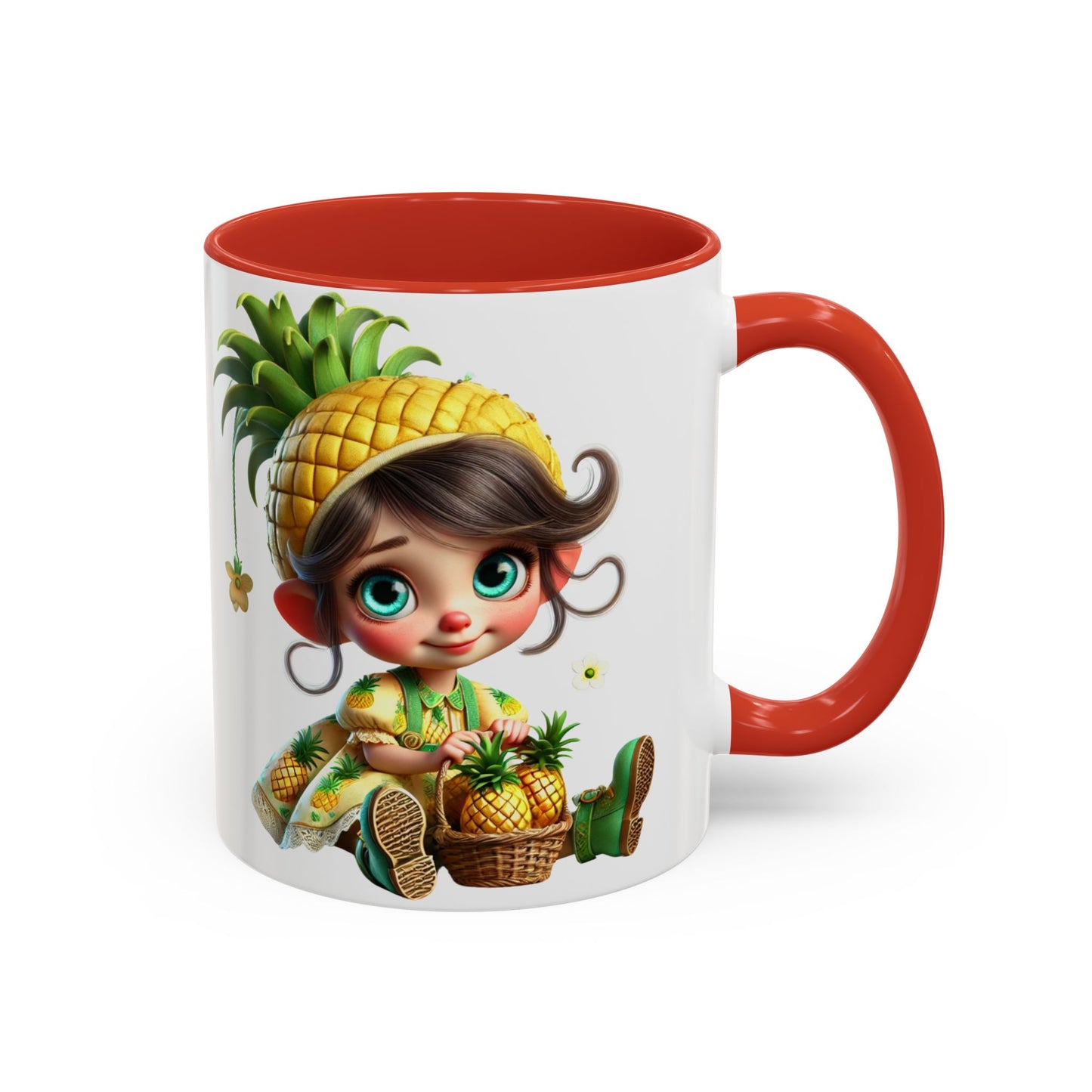 Pineapple-themed Accent Coffee Mug - Tropical Fun for Every Sip