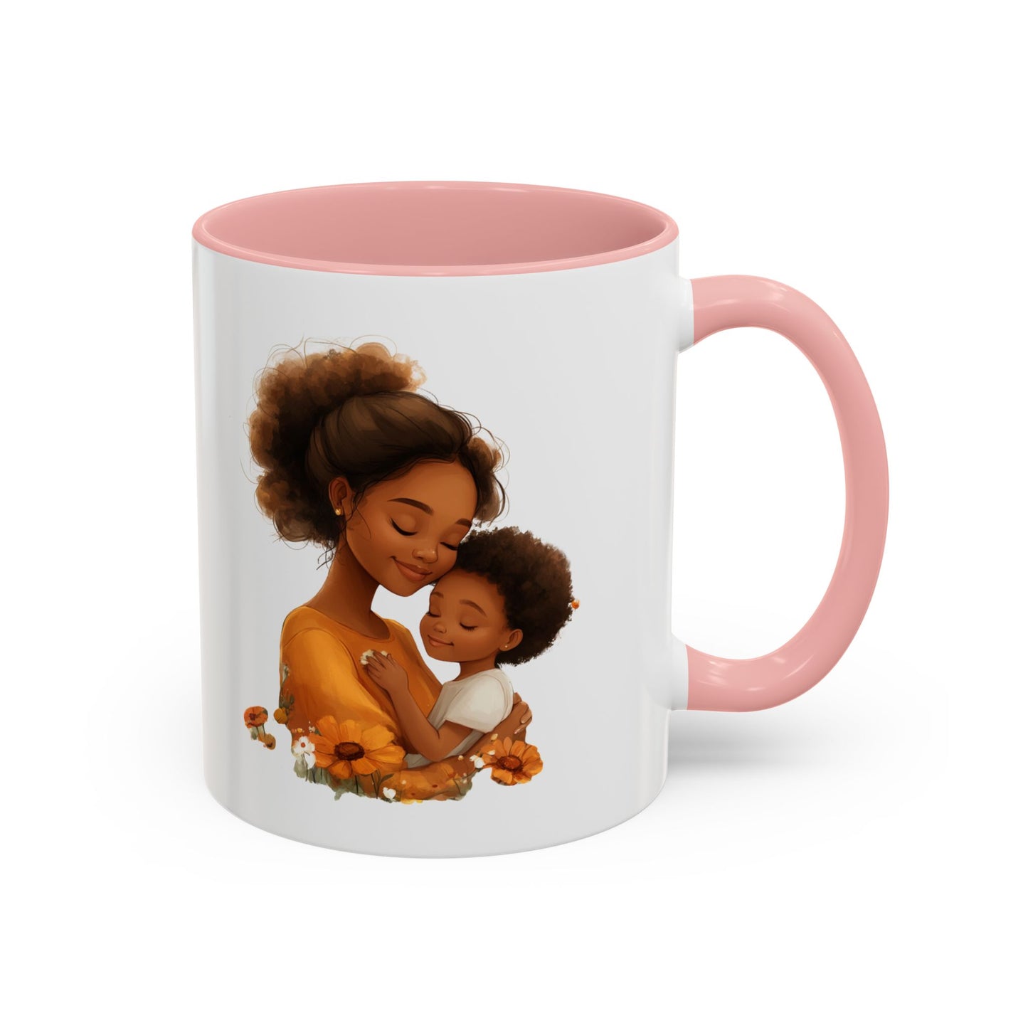 Heartwarming Mom & Child Coffee Mug, Family Gift, Mother's Day Gift, Coffee Lover, Cute Illustration