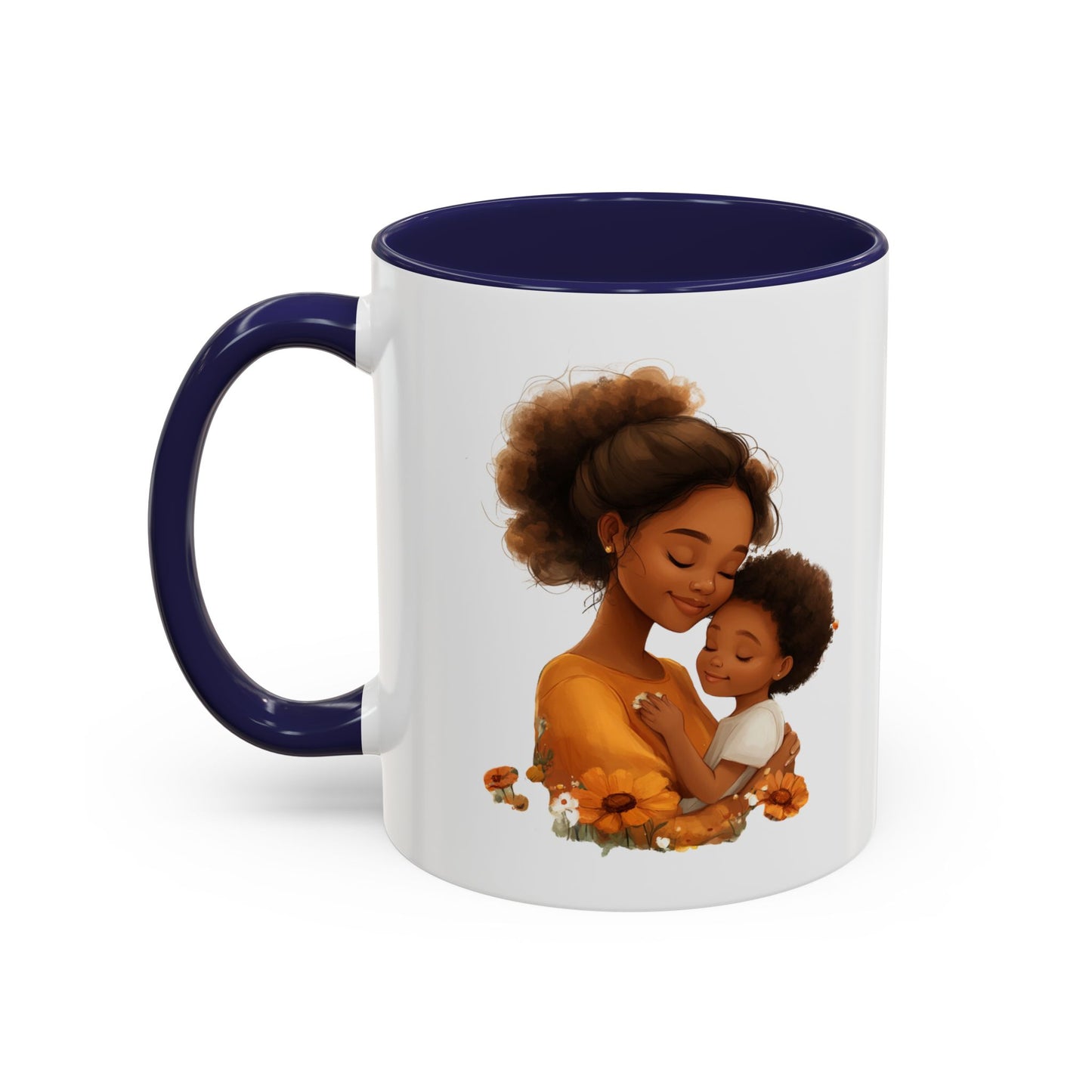 Heartwarming Mom & Child Coffee Mug, Family Gift, Mother's Day Gift, Coffee Lover, Cute Illustration