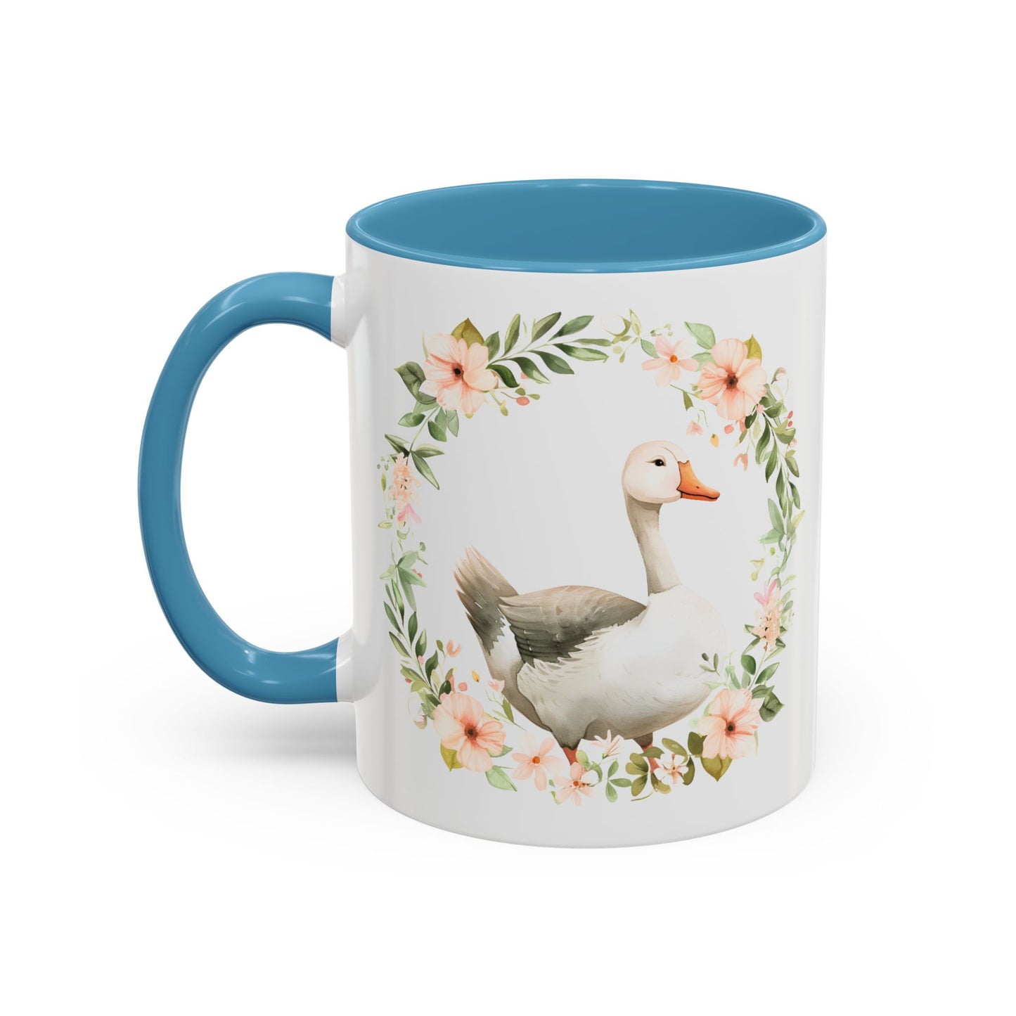 Floral Goose Accent Coffee Mug | Nature Lover Gift, Home Decor, Coffee Lover, Office Mug, Mother's Day Gift