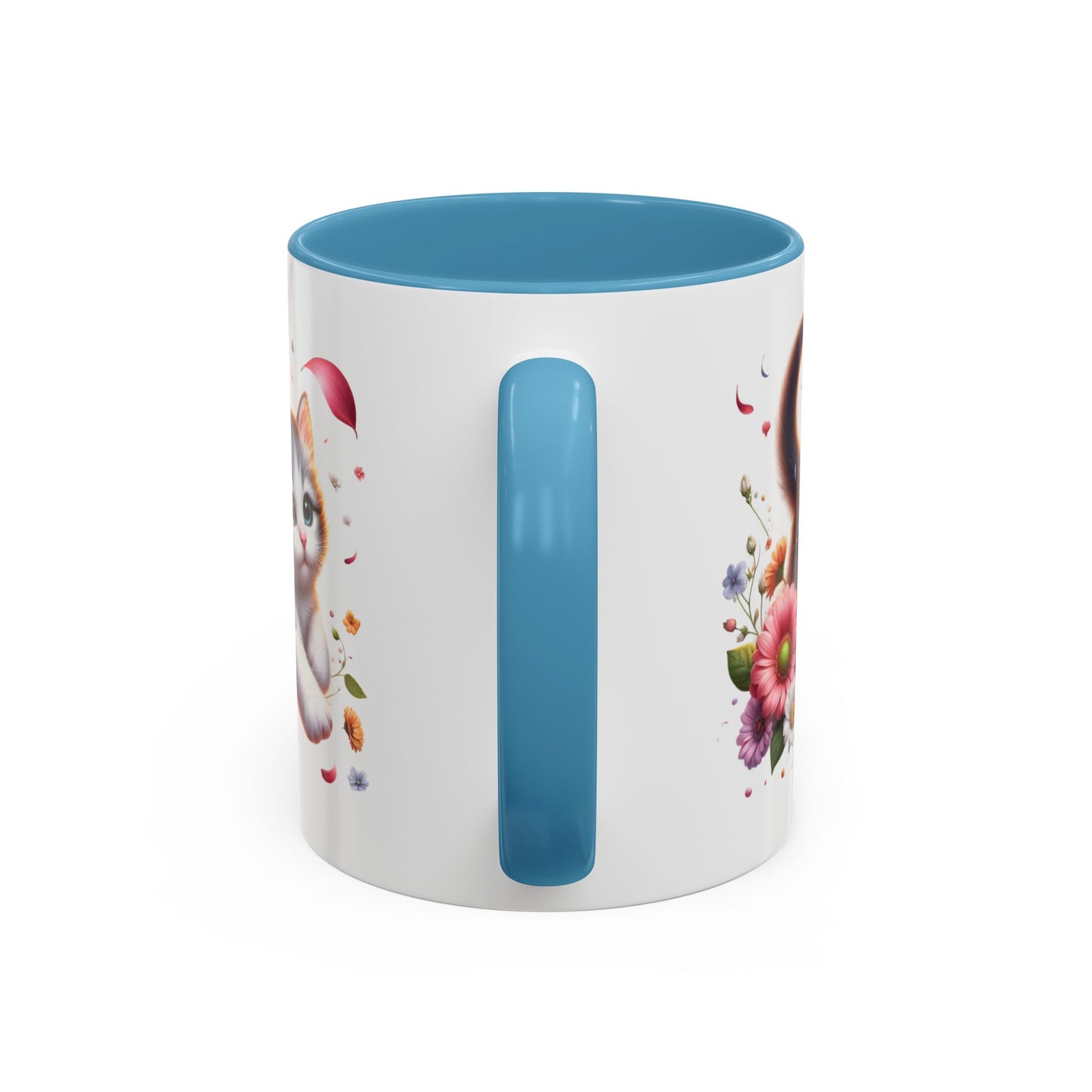 Whimsical Cat Coffee Mug | Cute Pet Lovers Gift | Floral Design | 11 & 15oz | Perfect for Birthdays, Anniversaries, Cat Enthusiasts