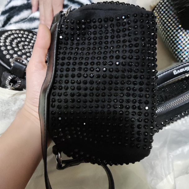 Sac bandoulière strass brillant à la mode décontracté