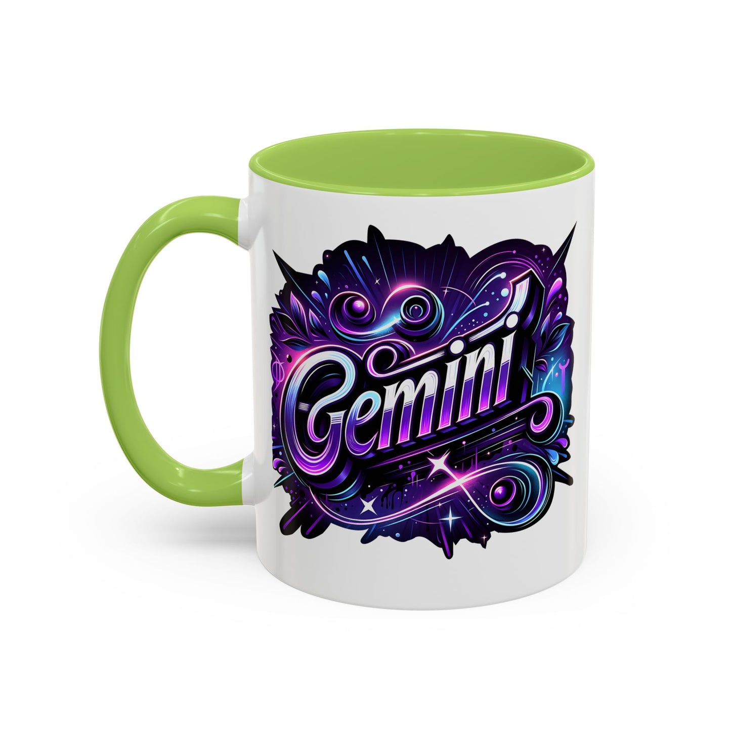 Gemini Accent Coffee Mug - Colorful Astrology Mug, Horoscope Gift, Zodiac Lover's Mug, Unique Coffee Cup, Personalised Birthday Gift
