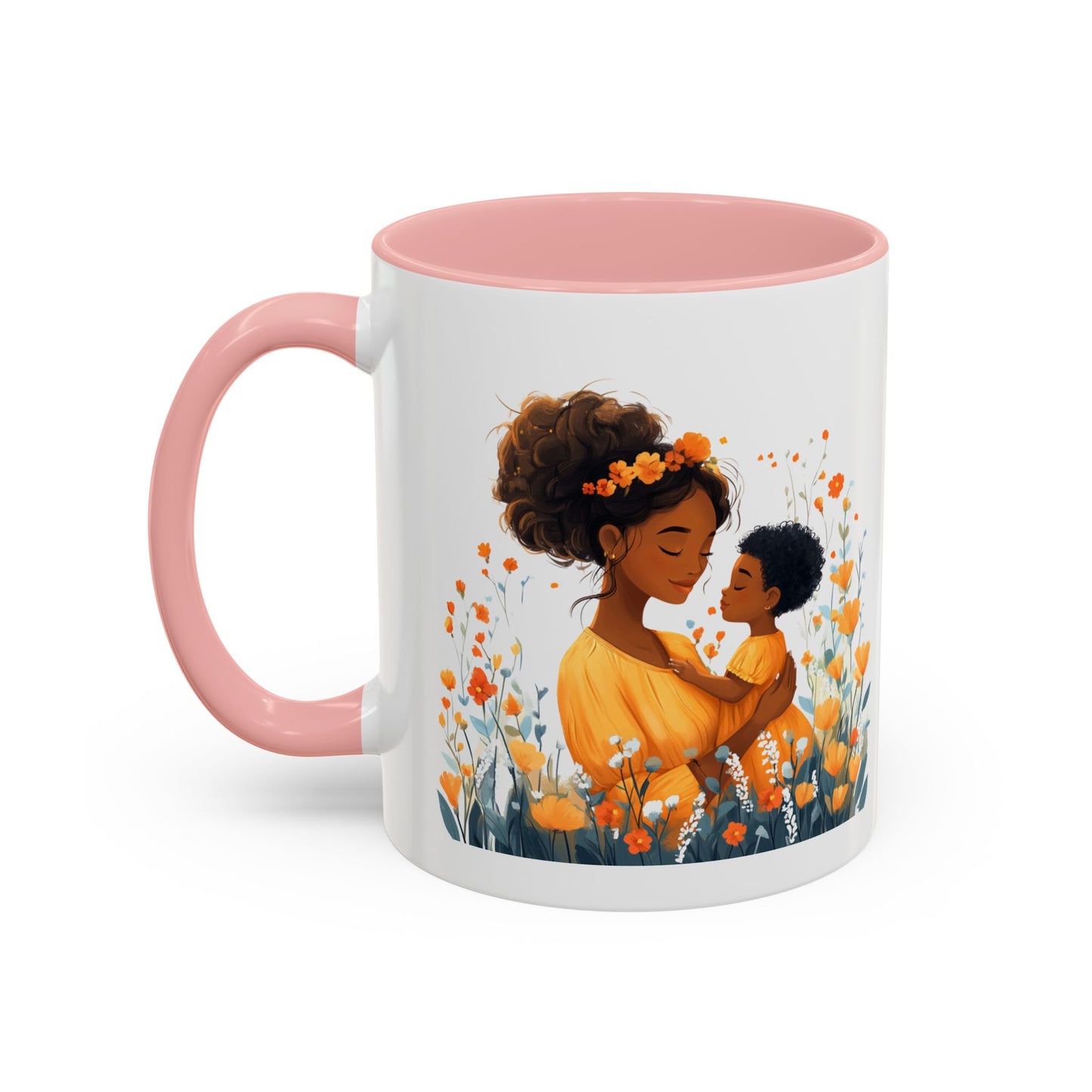 Blooming Love Mug: Floral Mom & Child Design, Perfect for Mothers Day, Family Gifts, Cozy Mornings, Tea Lovers, Coffee Time