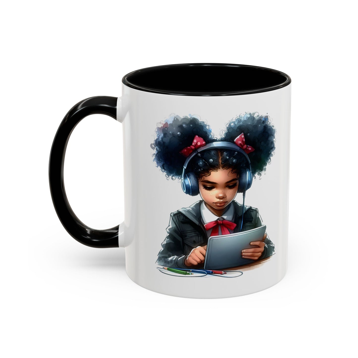 Chic Student Accent Coffee Mug | Ideal for Study Sessions, Gifts for Students, Home Office Decor, Birthday Surprise, Cozy Vibes