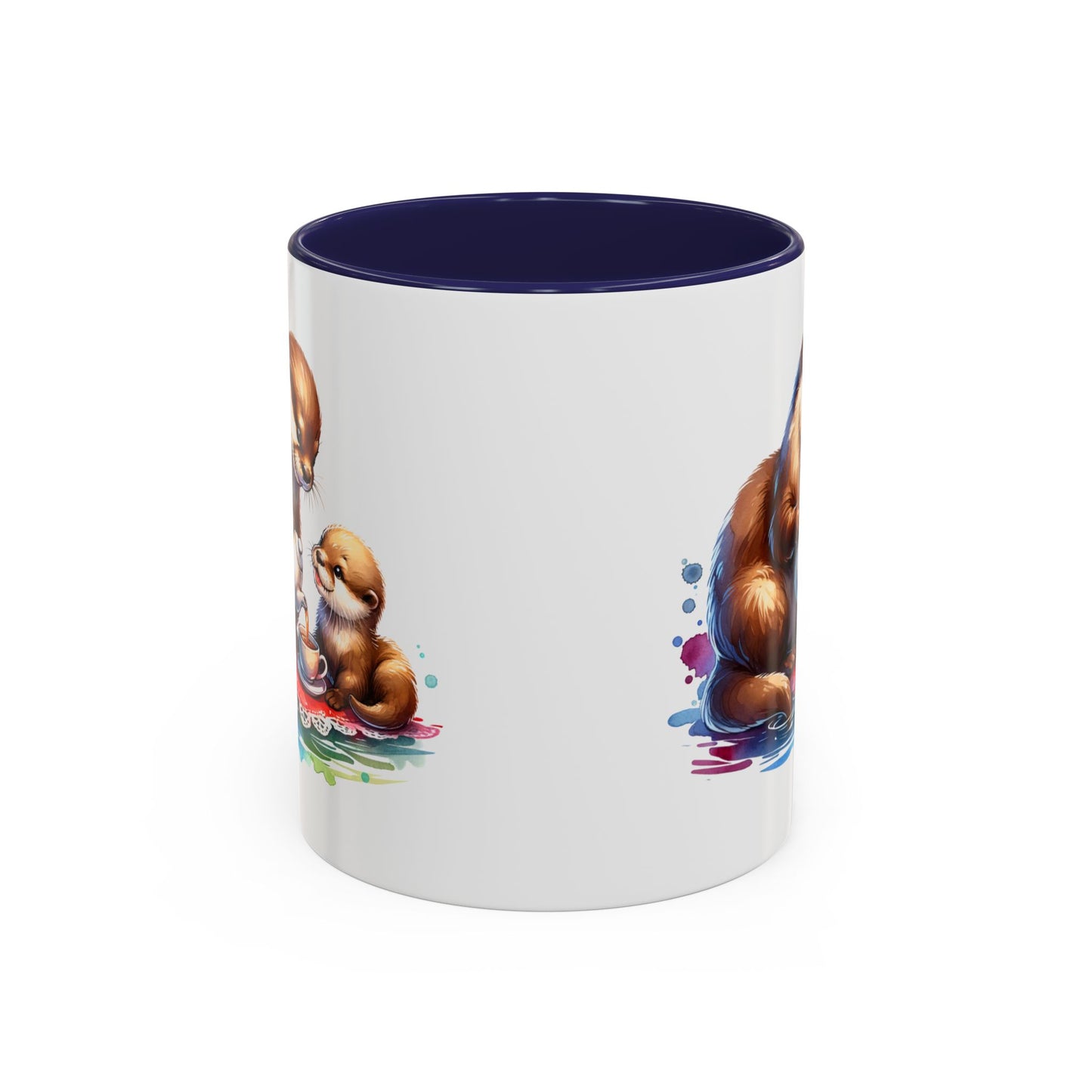 Cute Otter Family Coffee Mug | Animal Lover Gift, Holiday Mug, Tea Cup, Kid's Birthday, Home Decor