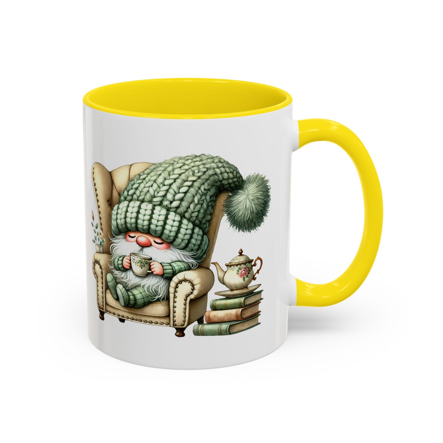 Cozy Gnome Accent Coffee Mug, Cute Gnome Mug, Winter Coffee Cup, Gift for Gnome Lovers, Gnome Decor, Funny Coffee Mug