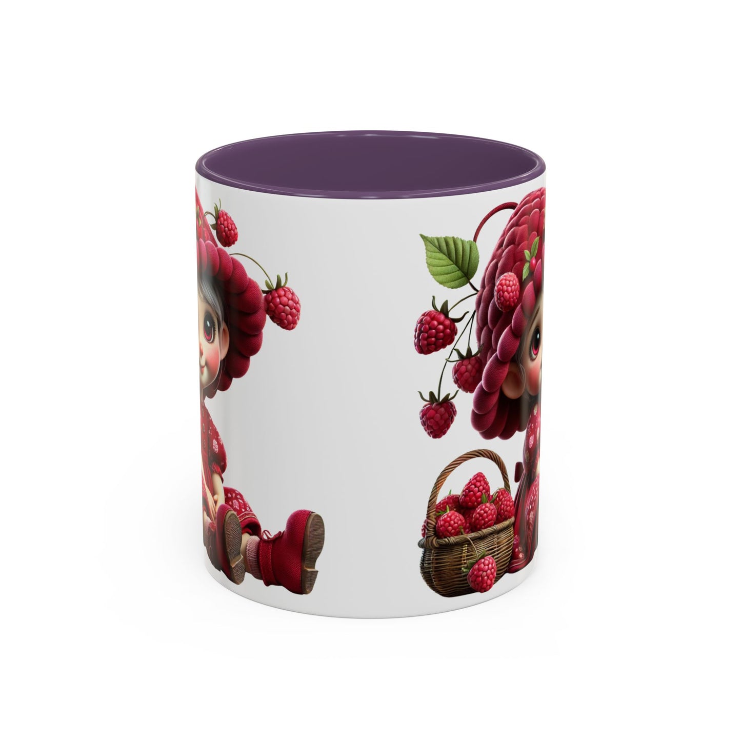 Whimsical Raspberry Character Coffee Mug - 11oz & 15oz