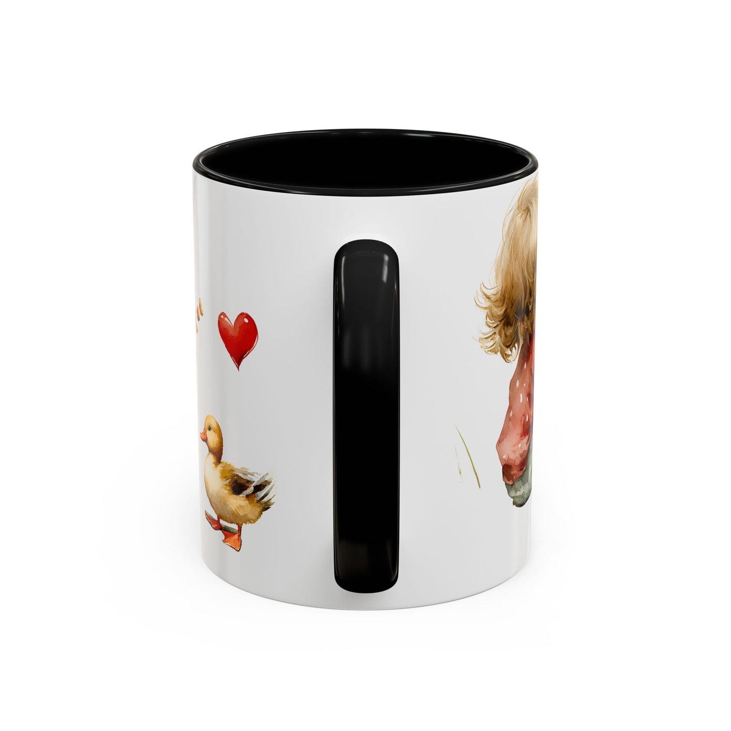 Adorable Duck-Themed Coffee Mug for Kids, Cute Child & Duck Design, Perfect Gift for Birthdays, Baby Showers, Animal Lovers, Kitchen Decor