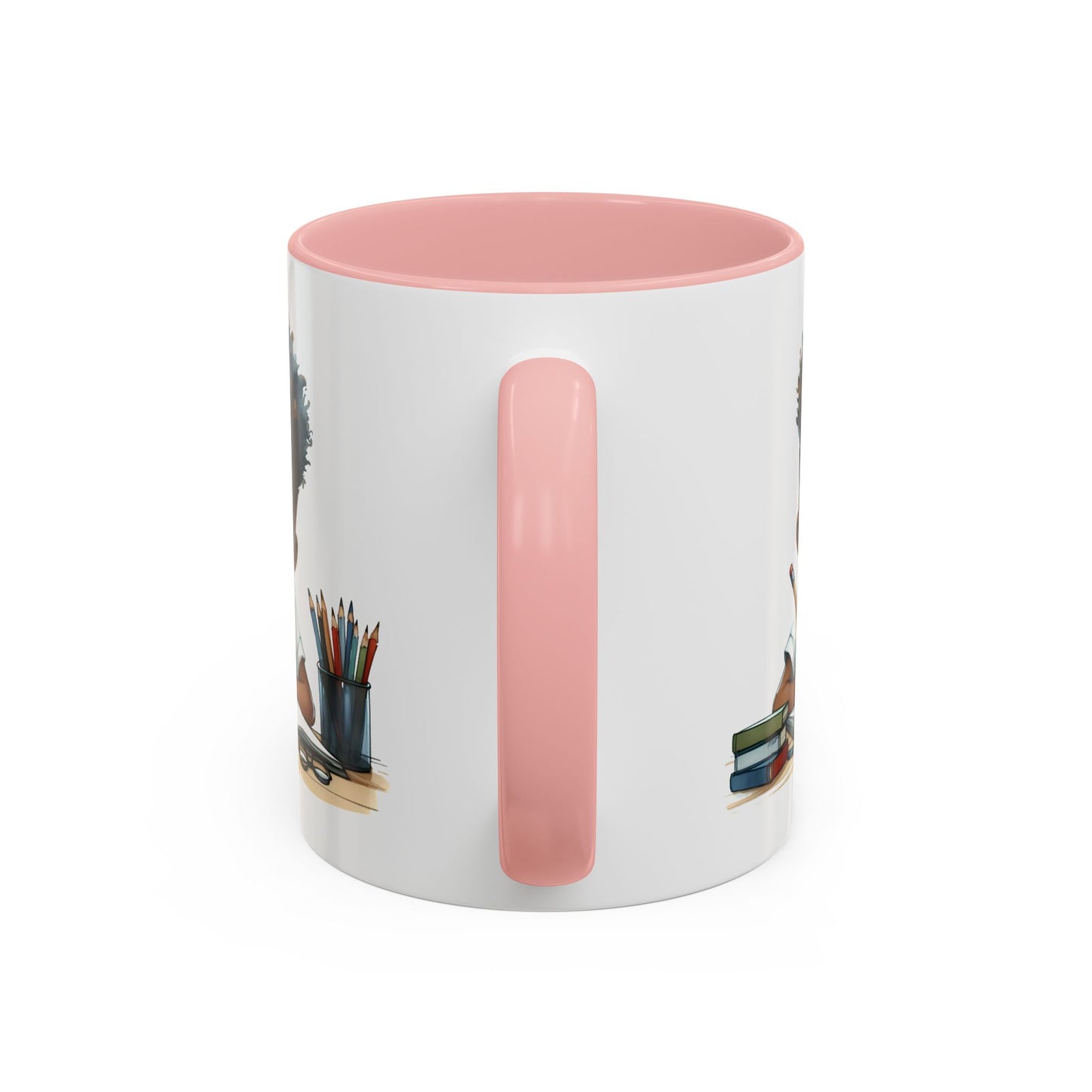 Creative Kids Coffee Mug, Black Accent Mug, Cute Student Gift, Kids Artwork Mug, Back-to-School Coffee Cup, Educational Gift Idea