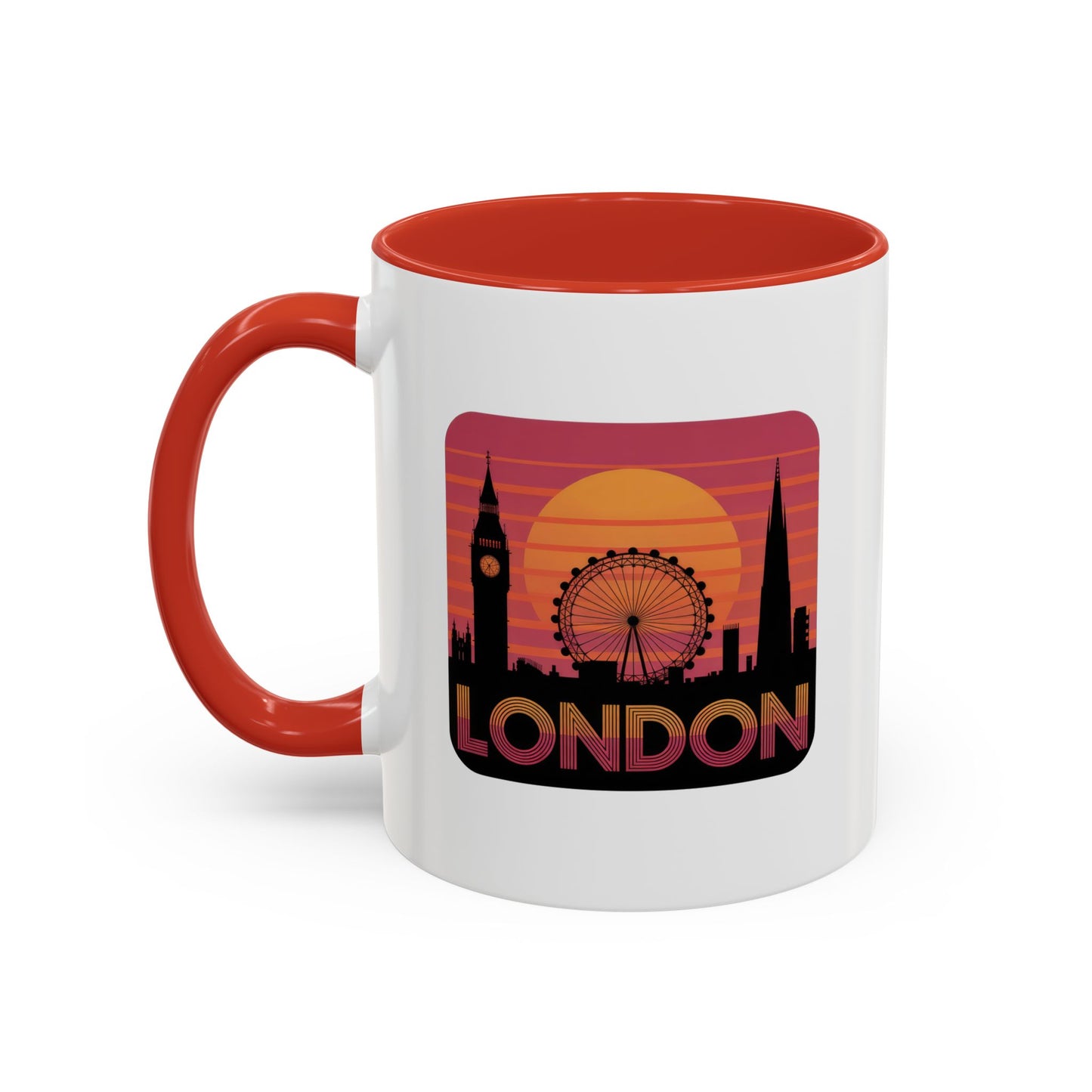 London Skyline Accent Coffee Mug - Perfect Gift for Travelers, London Lovers, Home Decor, Office Use, Road Trip Memories