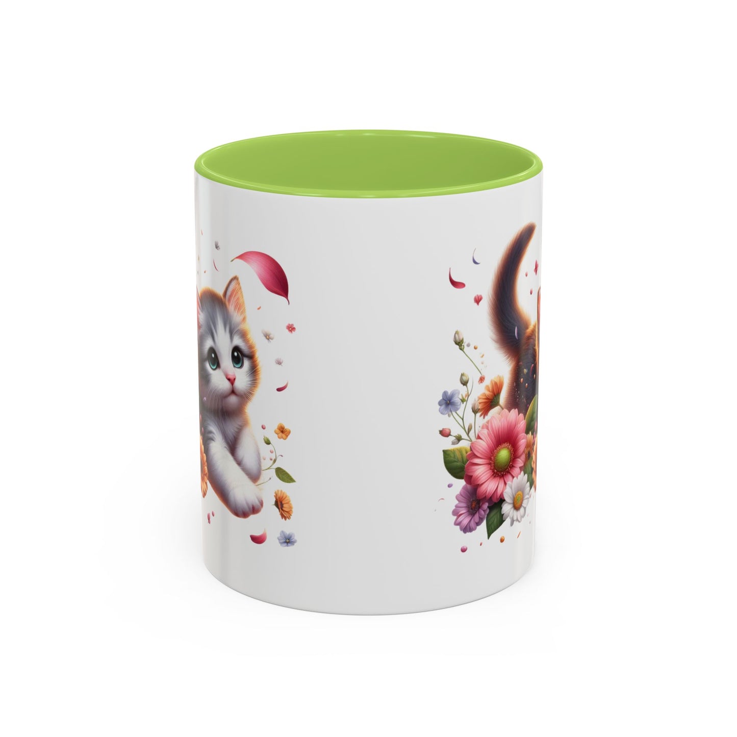 Whimsical Cat Coffee Mug | Cute Pet Lovers Gift | Floral Design | 11 & 15oz | Perfect for Birthdays, Anniversaries, Cat Enthusiasts