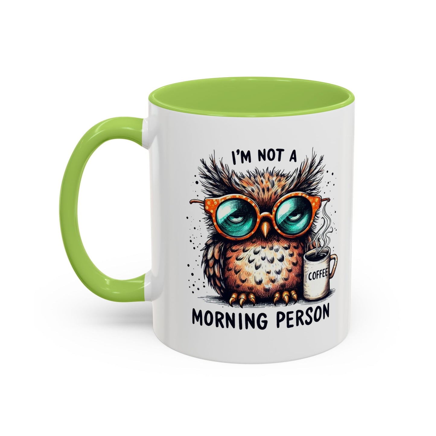 Funny Owl Coffee Mug, I'm Not a Morning Person Cup, Gift for Coffee Lovers, Cute Owl Mug, Quirky Ceramic Mug