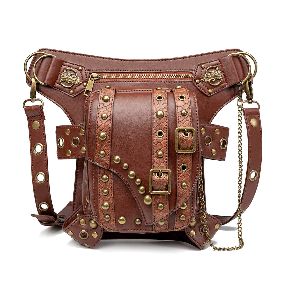 Explosion punk rock motorcycle chain bag