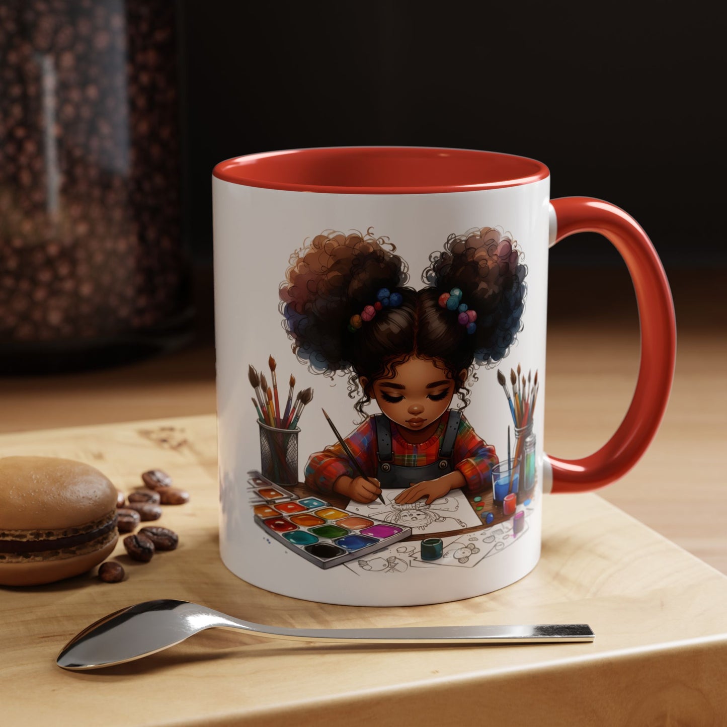 Creative Artist Coffee Mug, Colorful Art Mug, Gift for Artists, Studio Mug, Hot Beverage Cup, Unique Drinkware