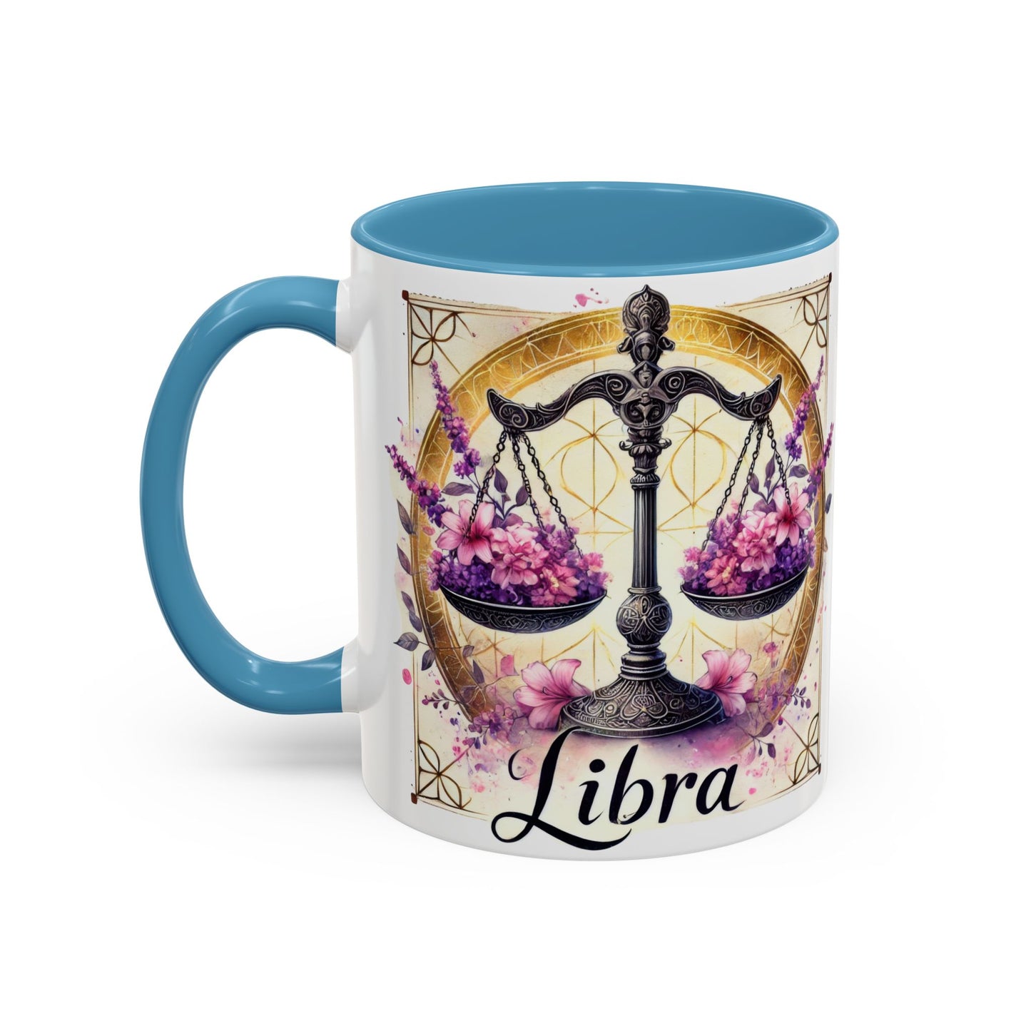 Libra Zodiac Accent Coffee Mug, Horoscope Gift for Astrology Lovers, Cute Libra Decor, Personalized Drinkware, Birthday Gift Idea