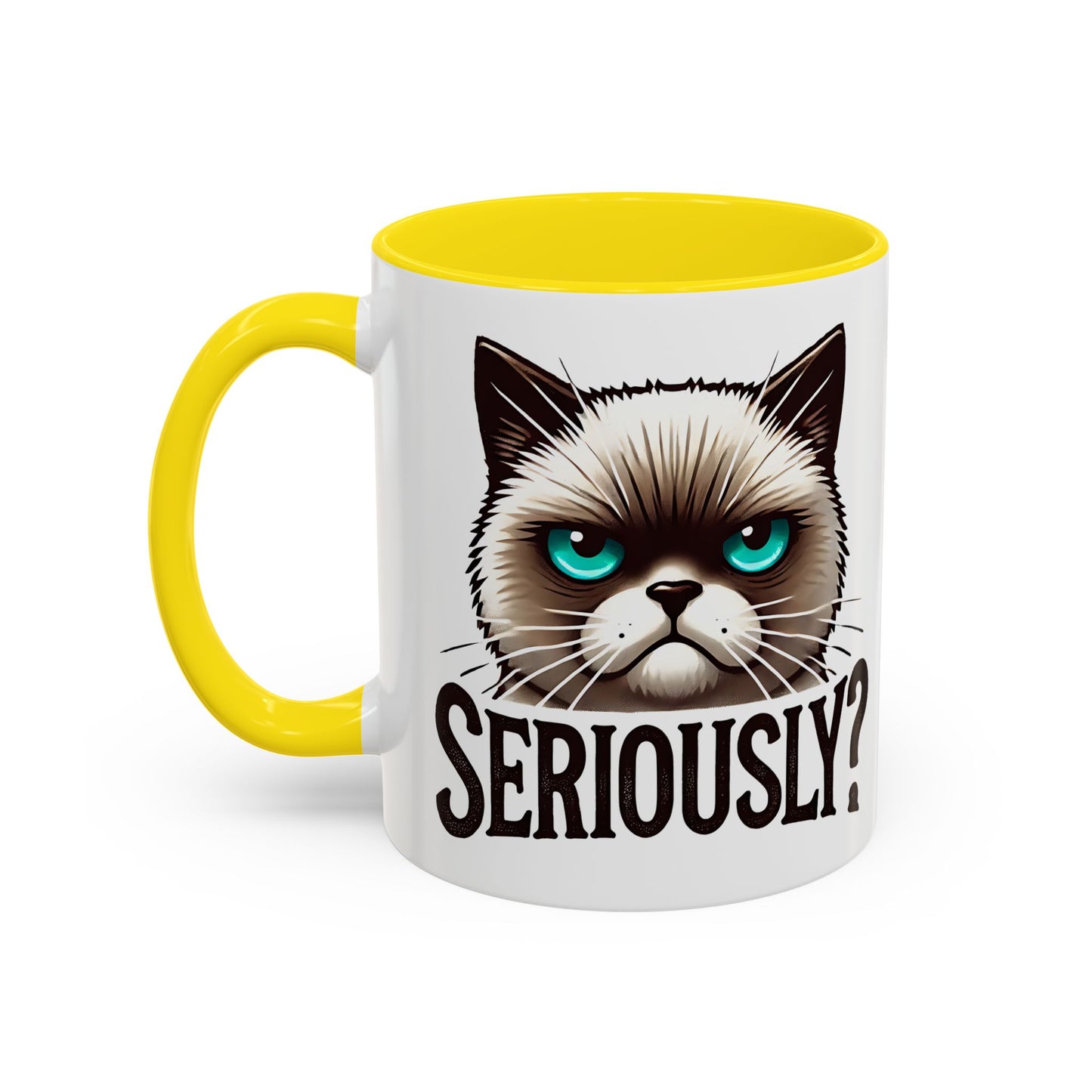 Funny Cat Accent Coffee Mug | Gift for Cat Lovers | Unique Ceramic Mug | Quirky Kitchen Decor | Humor Mug | Cat Person Gift