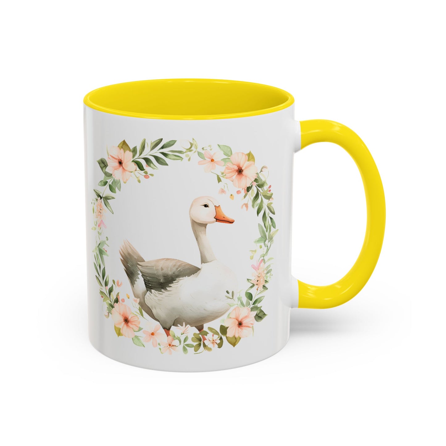 Floral Goose Accent Coffee Mug | Nature Lover Gift, Home Decor, Coffee Lover, Office Mug, Mother's Day Gift