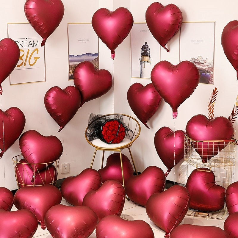 Heart-shaped Aluminum Balloon 520 Wedding Room Decoration Birthday Party