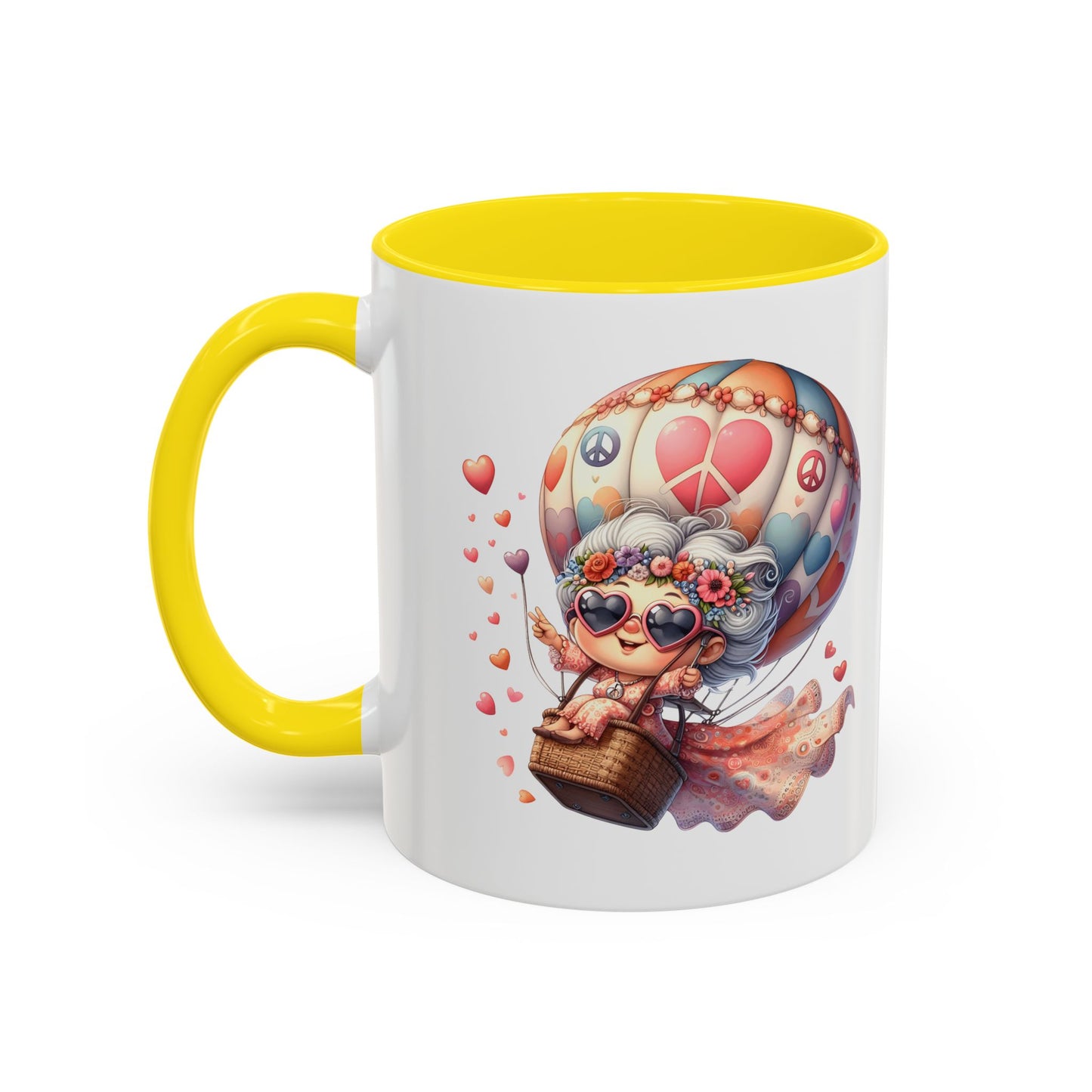 Whimsical Hot Air Balloon Coffee Mug, Cute Couple Mug, Gift for Coffee Lovers, Tea Lover's Gift, Valentine's Day Mug, Birthday Gift