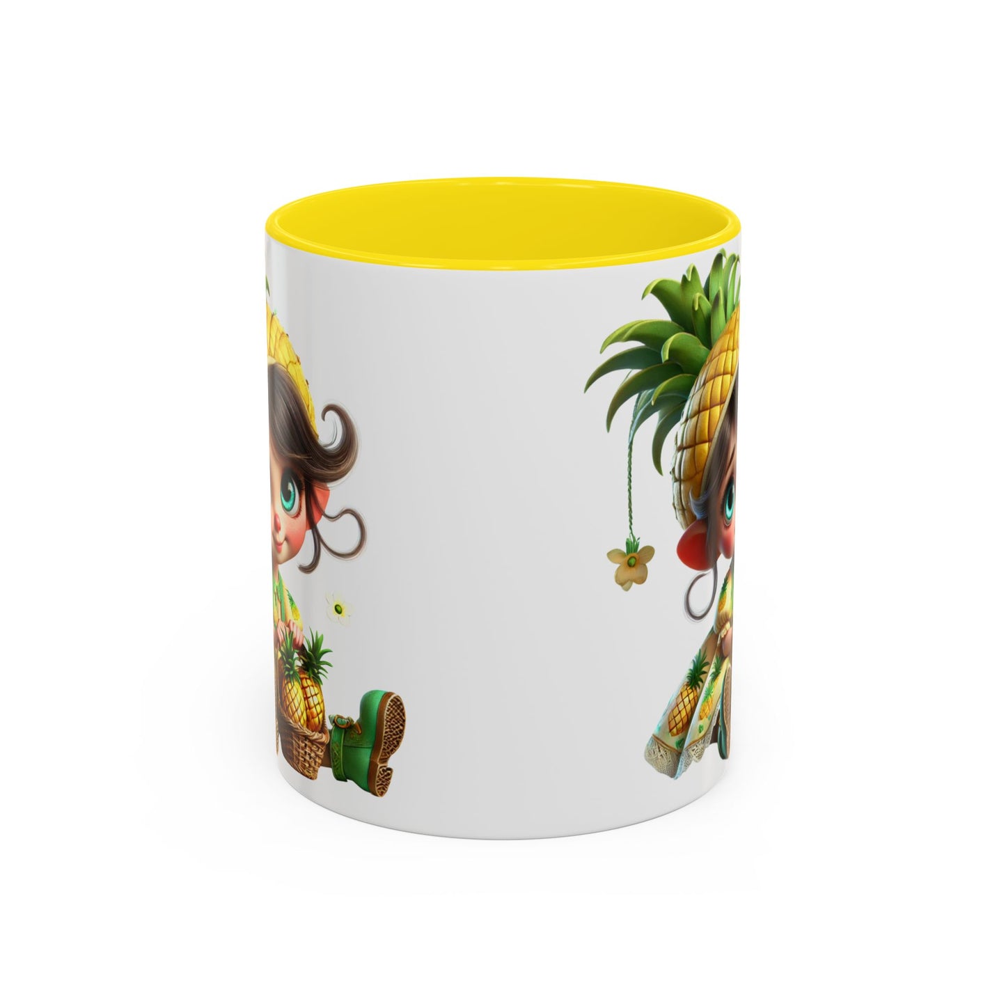 Pineapple-themed Accent Coffee Mug - Tropical Fun for Every Sip