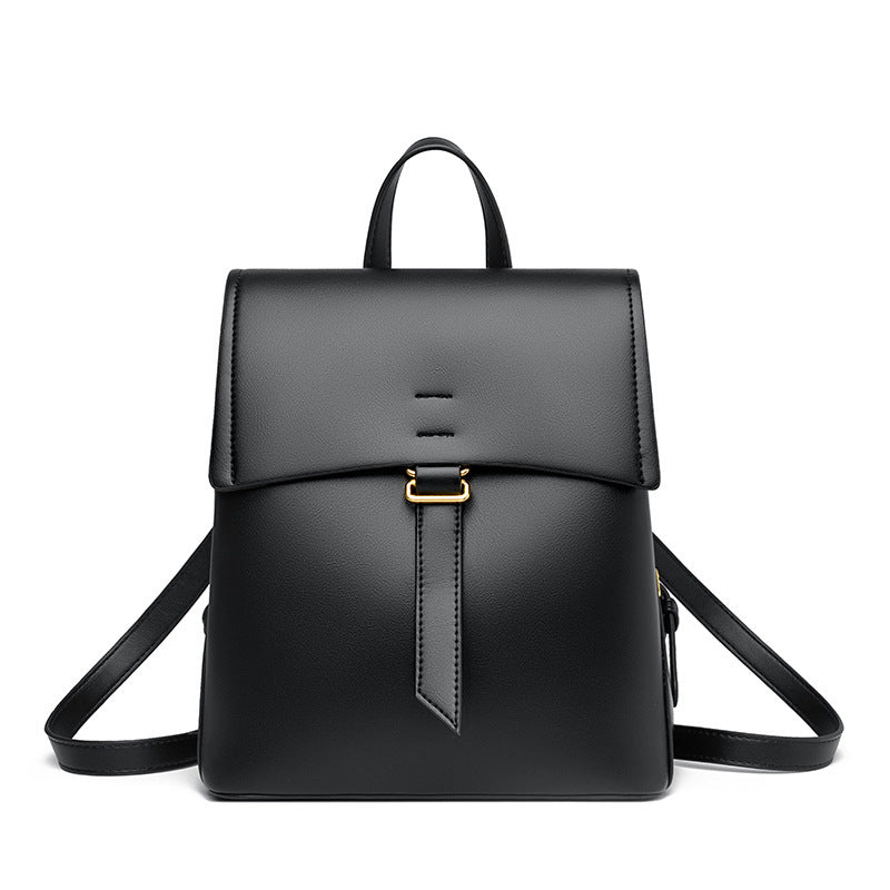 New Women's Cowhide Versatile Fashion Backpack