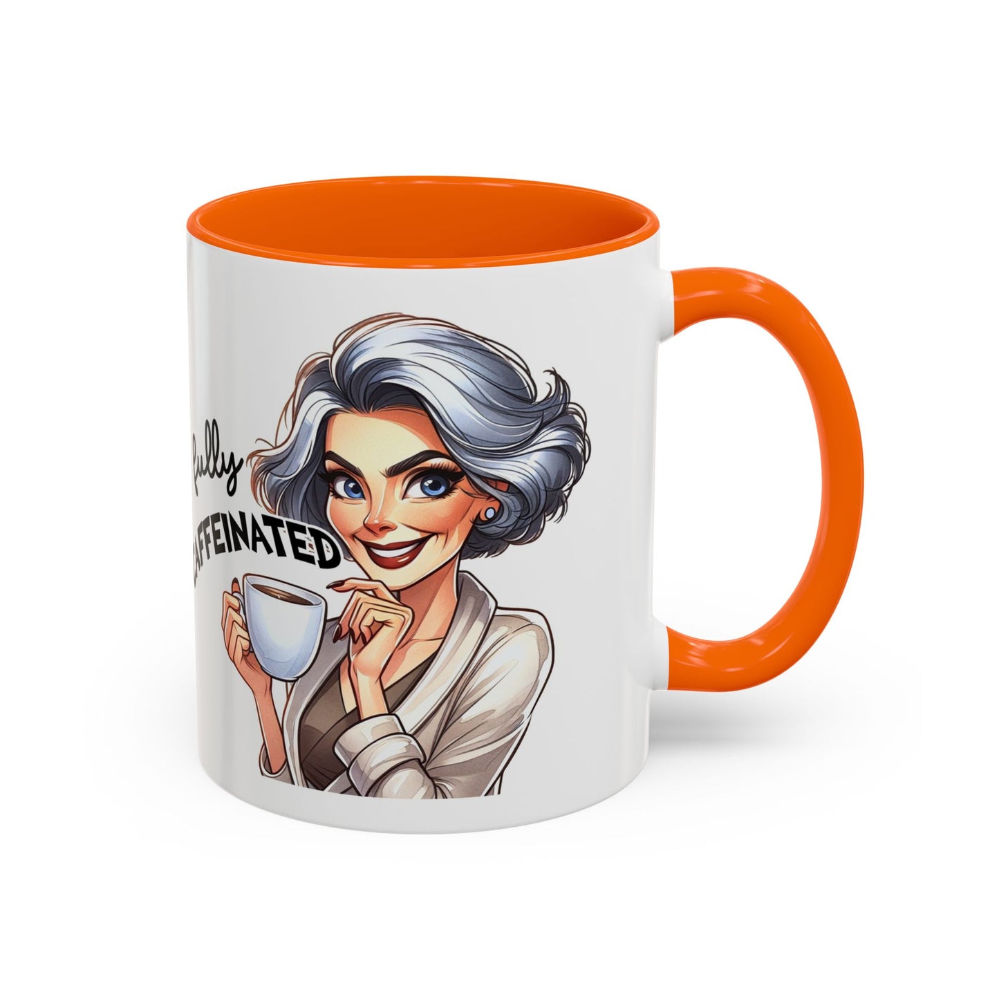 Fully Caffeinated Accent Mug - Fun Coffee Cup for Coffee Lovers, Unique Gift for Tea Drinkers, Funny Kitchen Decor, Motivational Mug, [...]