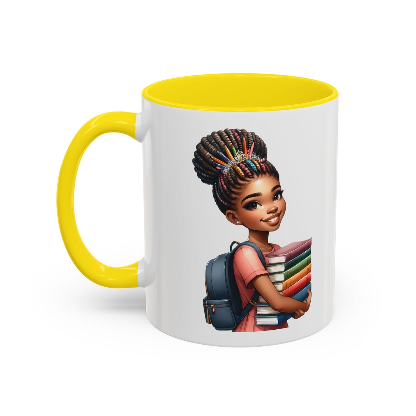 Accent Coffee Mug with Empowering Design, Student Gift, Books Lover Mug, Motivational Cup, School Supplies