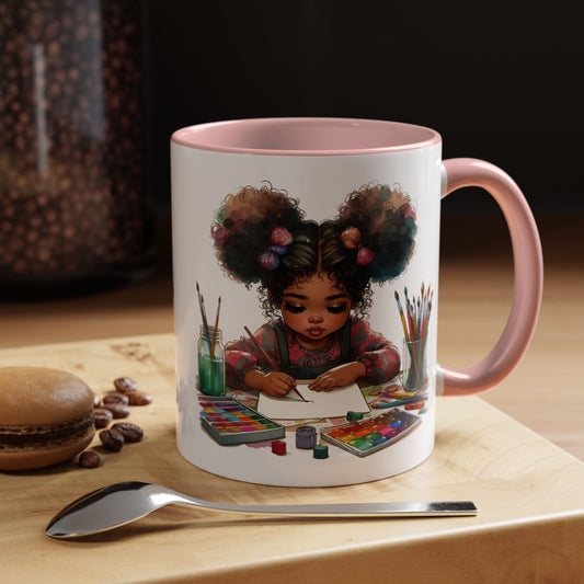 Creative Kids Coffee Mug, Art Mug, Colorful Mug, Cute Kids Mug, Gift for Artists, Unique Drinkware