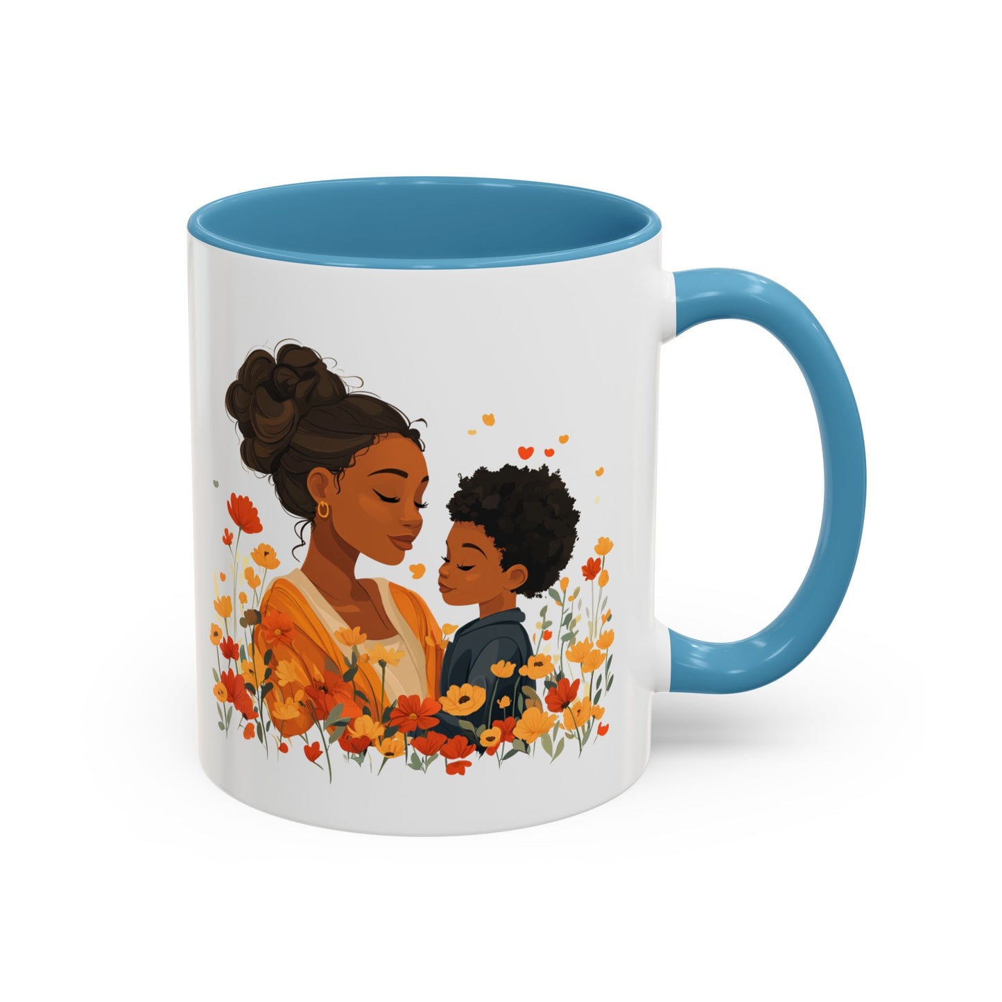Warm Embrace Floral Coffee Mug - Perfect Gift for Moms, Mother's Day, Family Love, Cozy Mornings, Mom and Child Duo