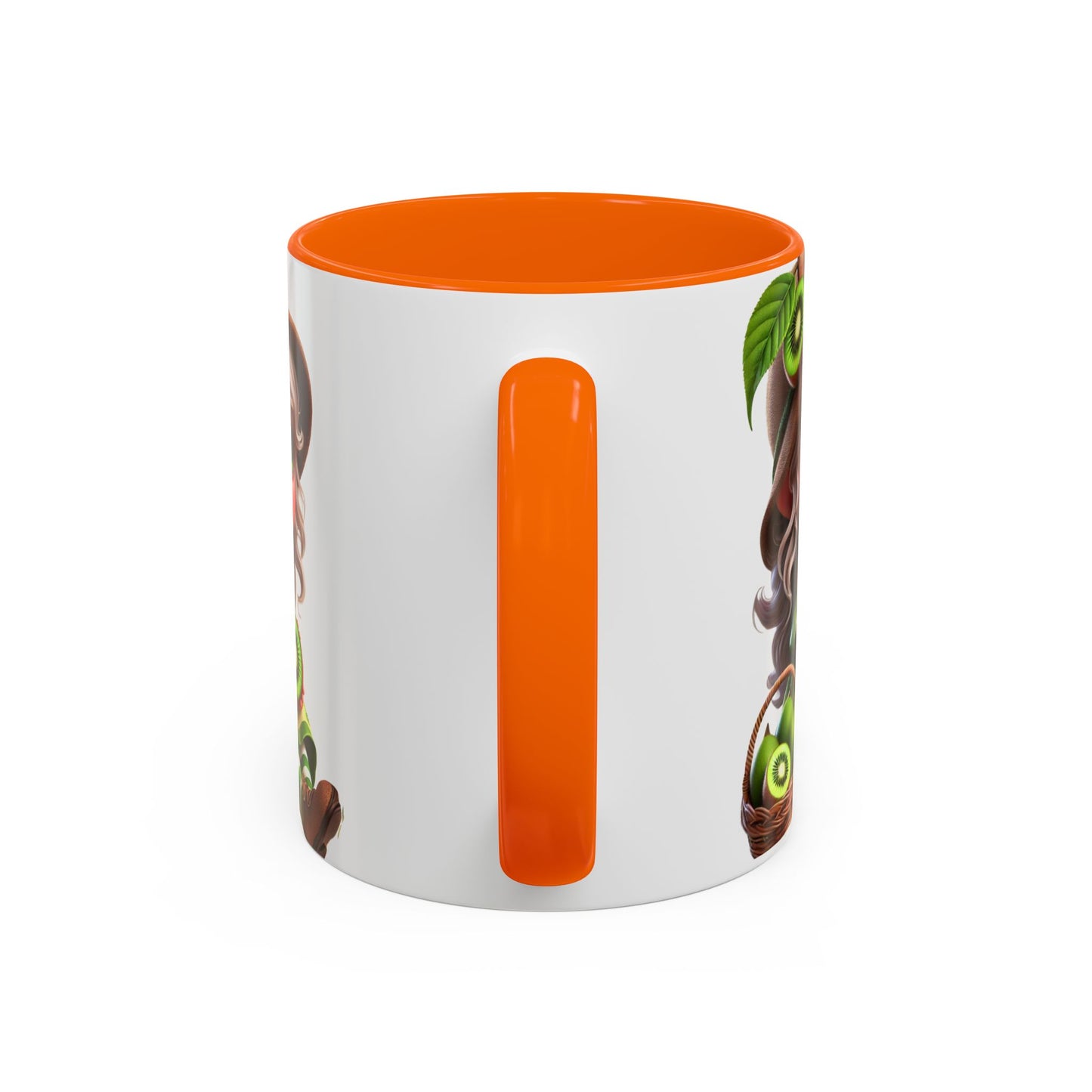 Whimsical Kiwi Accent Coffee Mug - Adorable Greenery Design for Nature Lovers