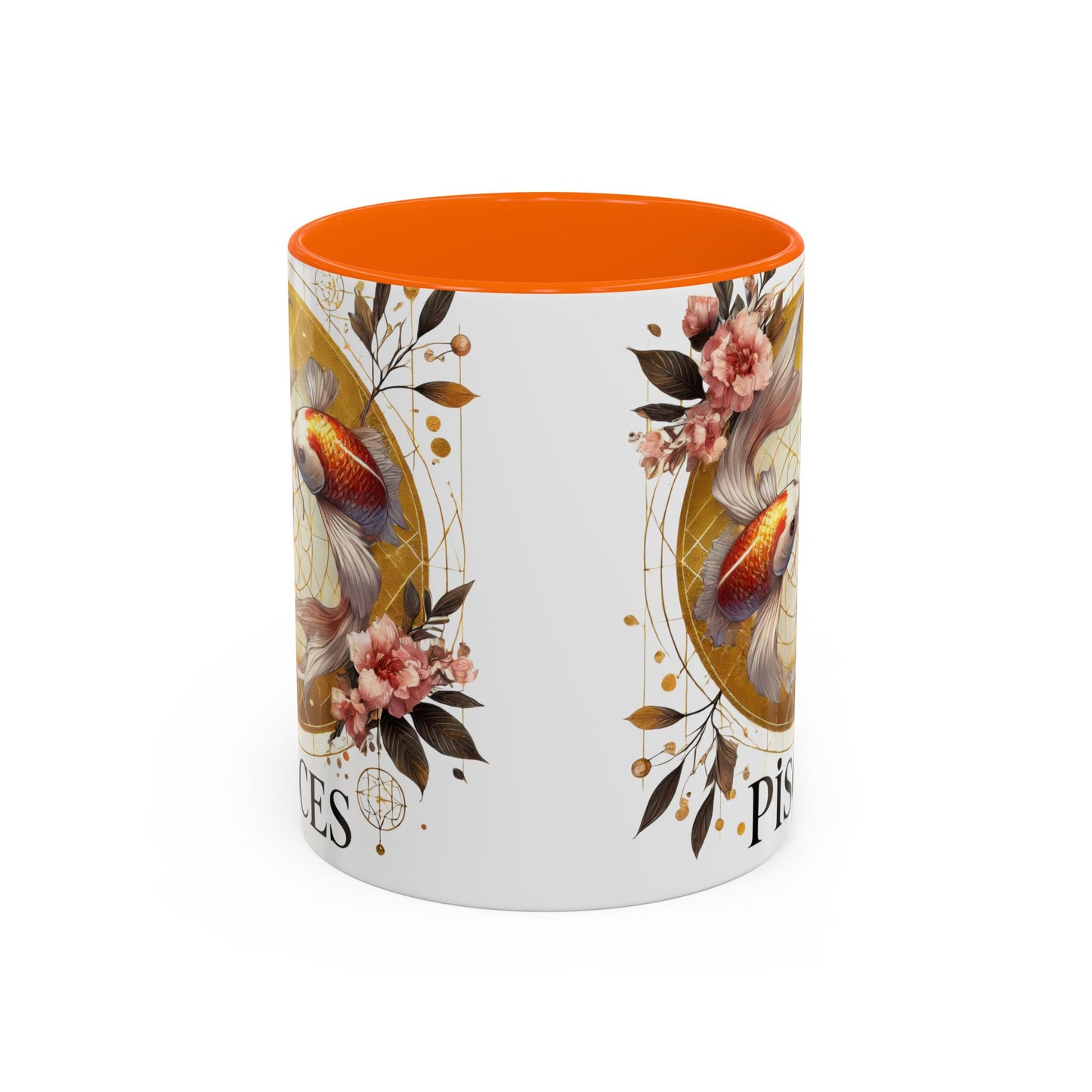 Pisces Goldfish Accent Coffee Mug – Zodiac Astrology Gift for Fish Lovers