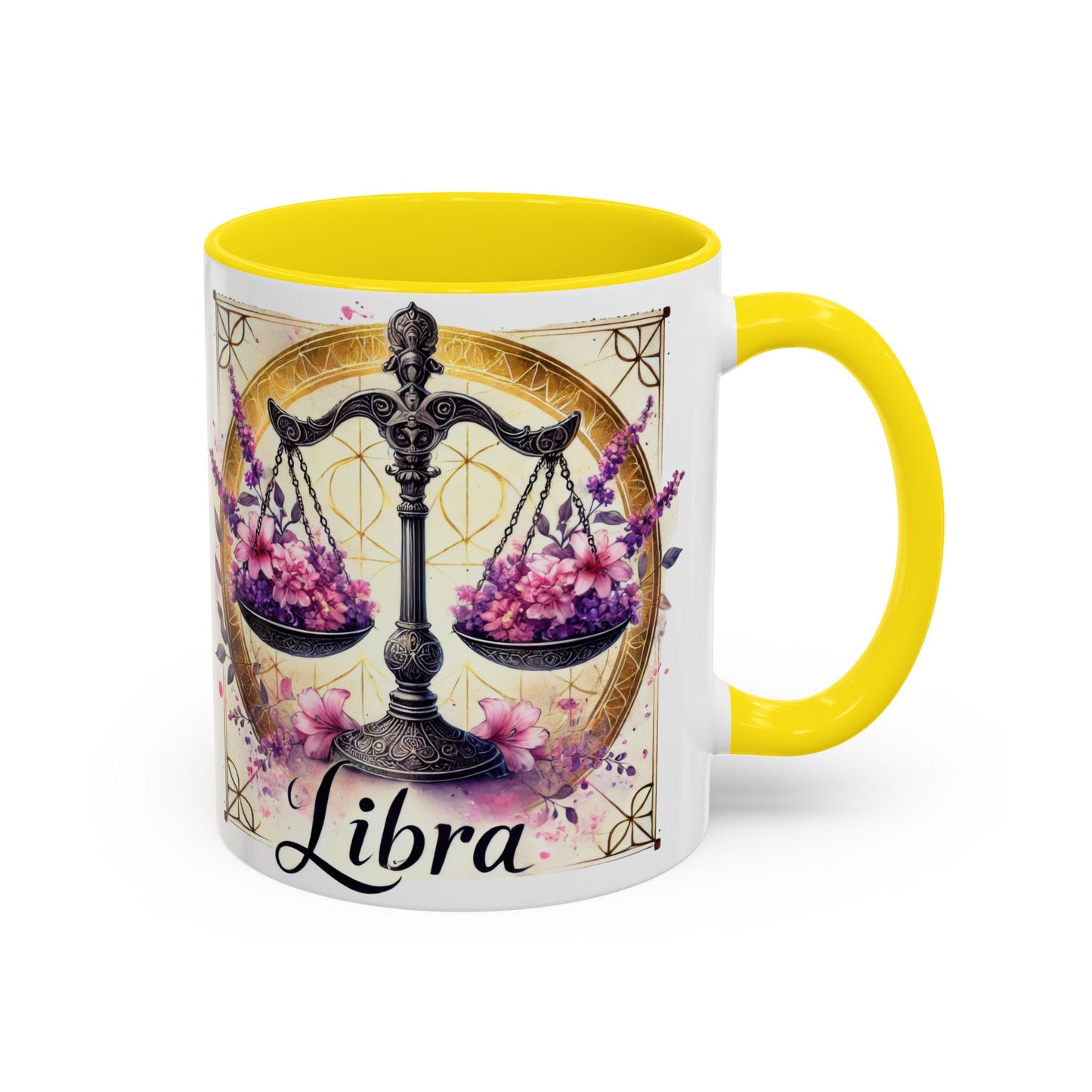 Libra Zodiac Accent Coffee Mug, Horoscope Gift for Astrology Lovers, Cute Libra Decor, Personalized Drinkware, Birthday Gift Idea