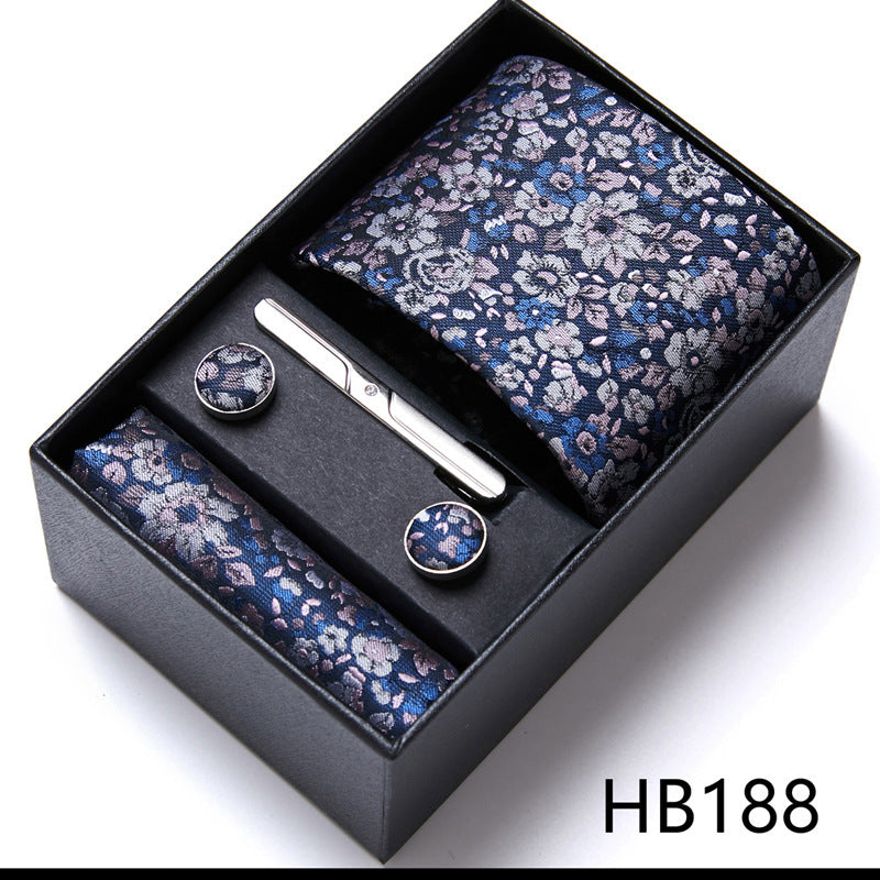 Men's Business Formal Tie Six-piece Set Gift Box