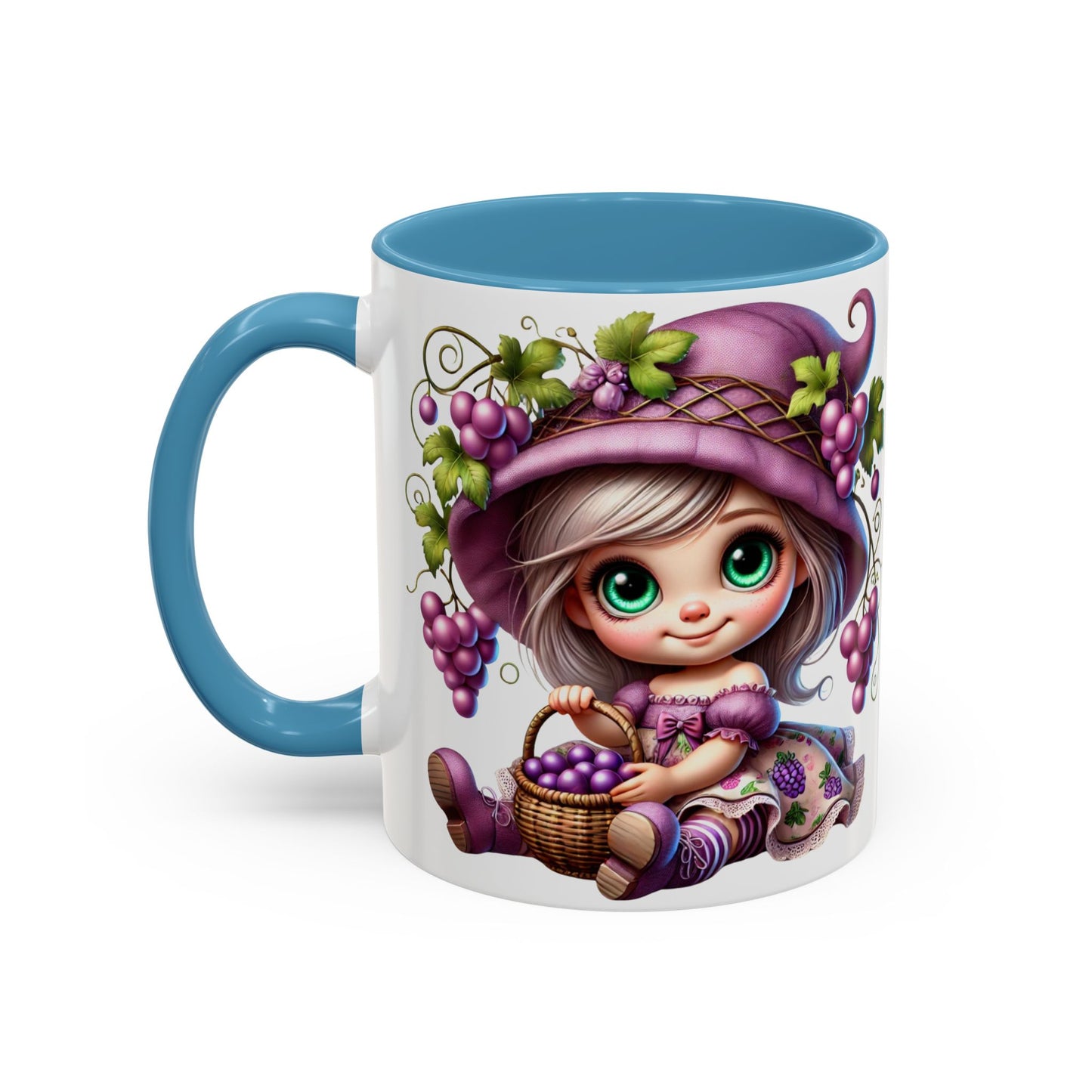 Whimsical Grape Girl Coffee Mug - Perfect for Wine Lovers and Gift Giving