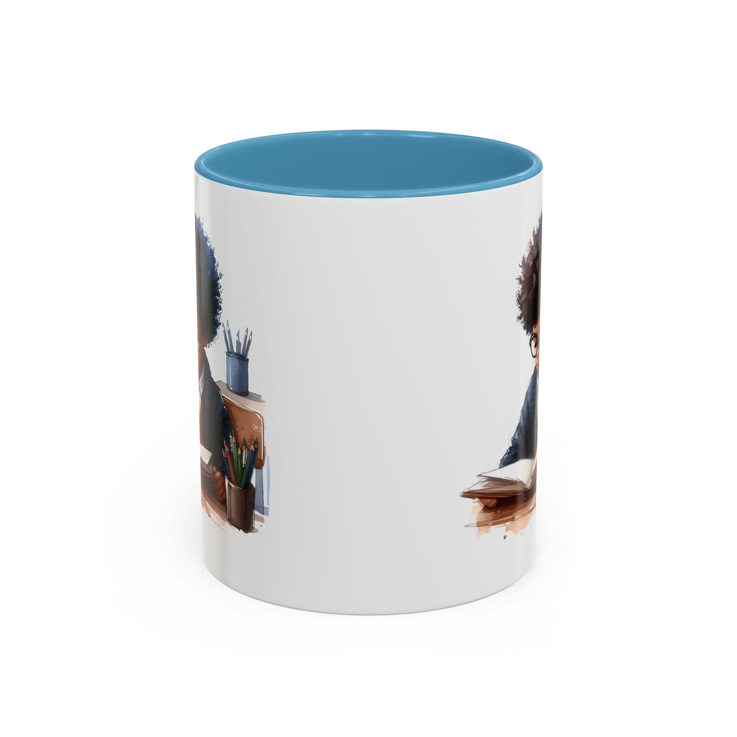 Studious Kid Accent Coffee Mug | Reading Gift for Book Lovers | Unique Office Decor | Fun Drinkware | Educational Present