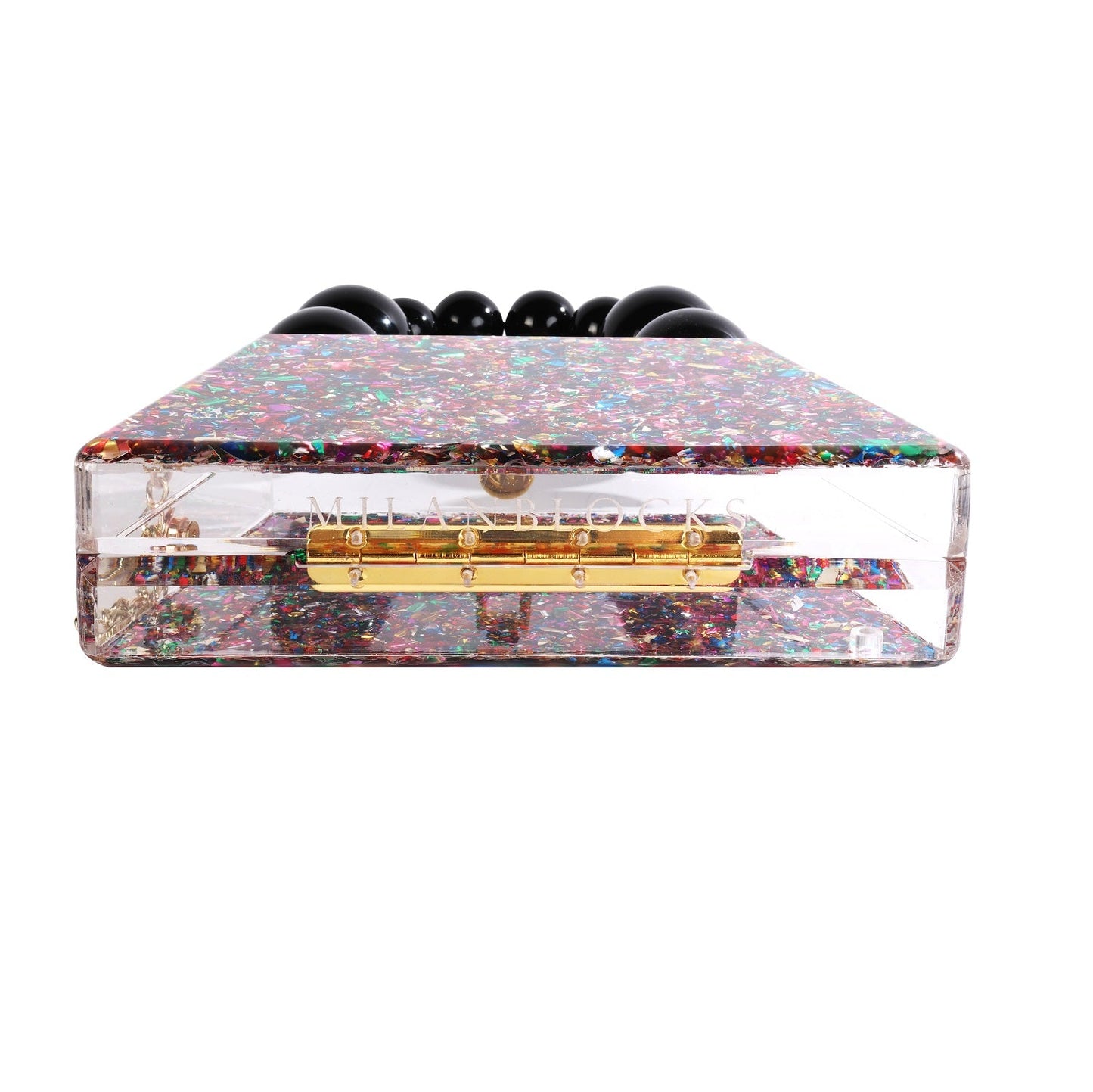 Forever Love confettie Top Handle Acrylic Clutch-4