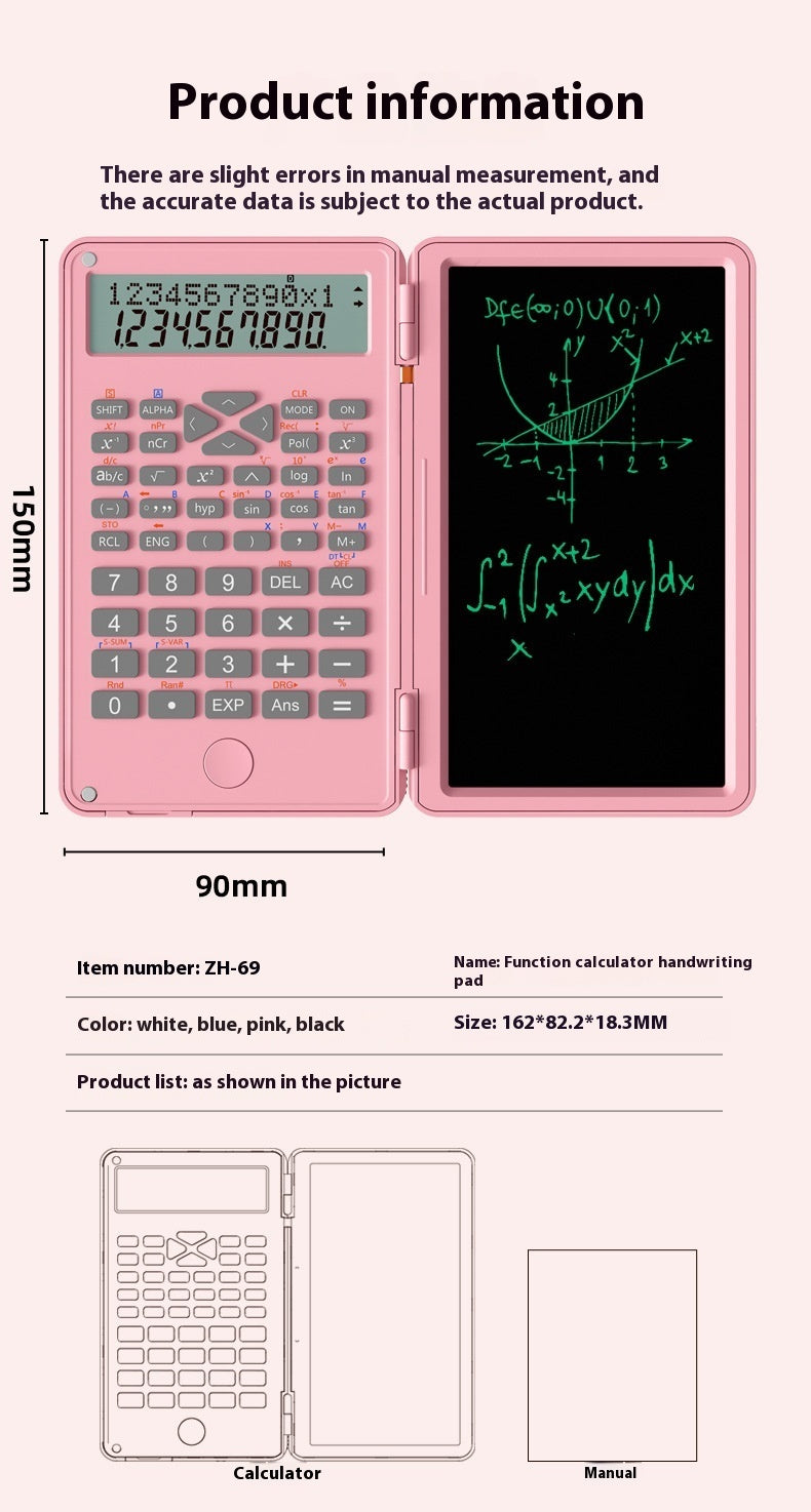 Nouvelle calculatrice scientifique comptabilité spéciale portable mini tablette machine de calcul tableau d'écriture manuel étudiant Store Hive UNIjuntos