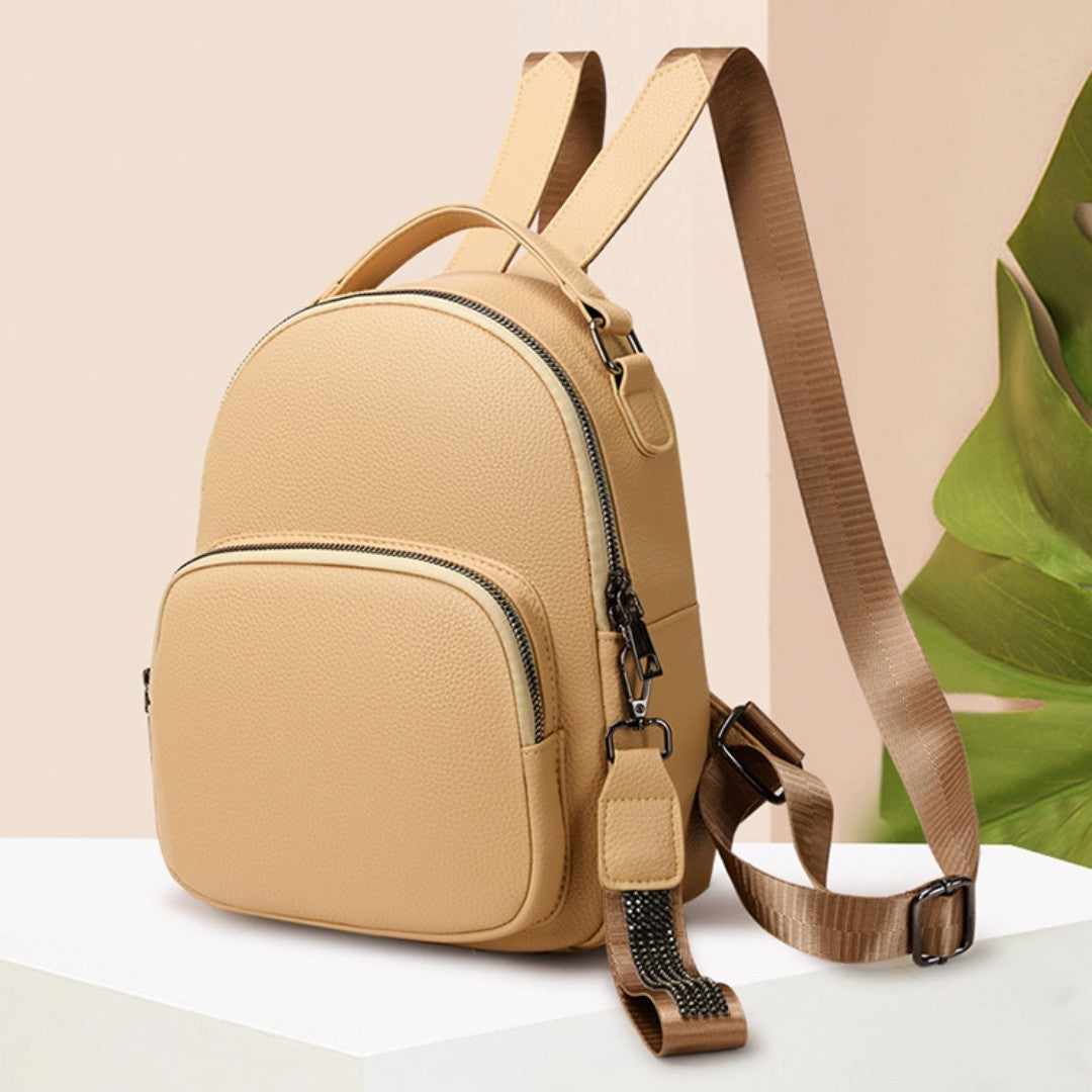 New Casual Women's Soft Leather Backpack Is Fashionable