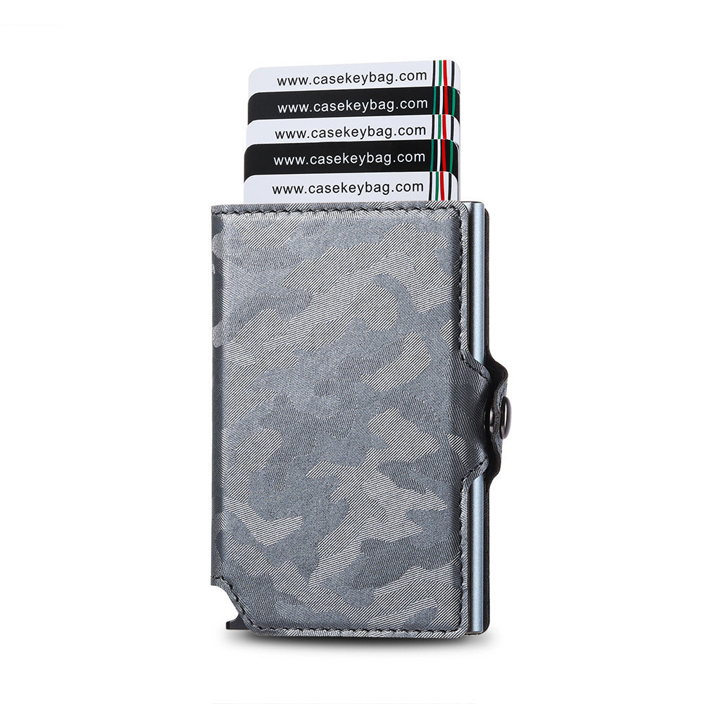 Automatic Pop-up Bank Card PU Camouflage Fashion Men's Wallet JFA UNIjuntos Entreprise