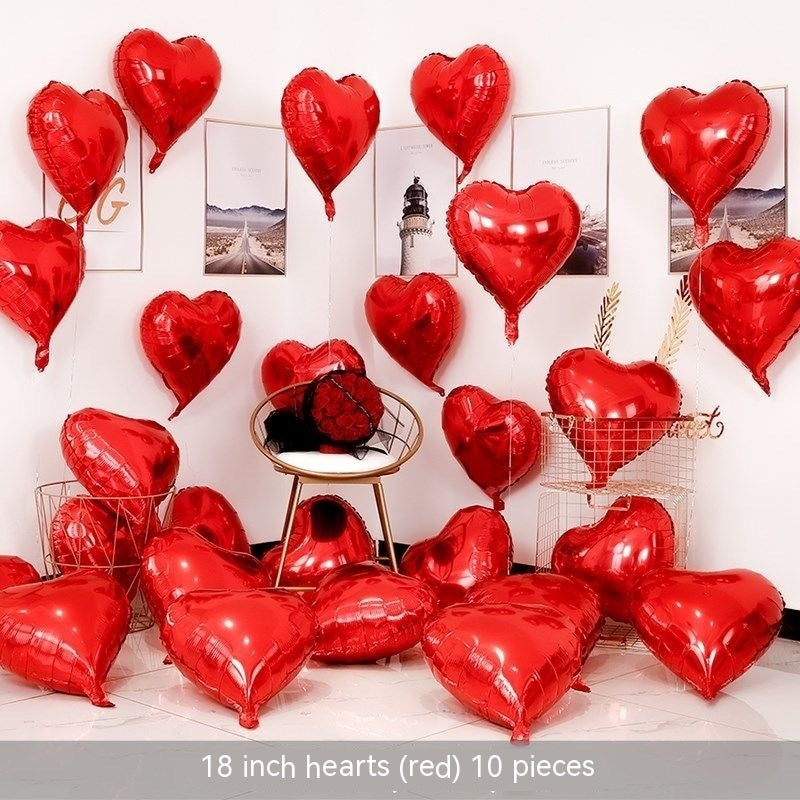 Heart-shaped Aluminum Balloon 520 Wedding Room Decoration Birthday Party