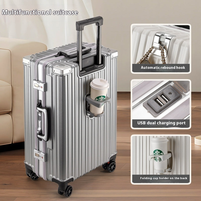 Trolley Password Universal Wheel Aluminum Frame Large Capacity Luggage