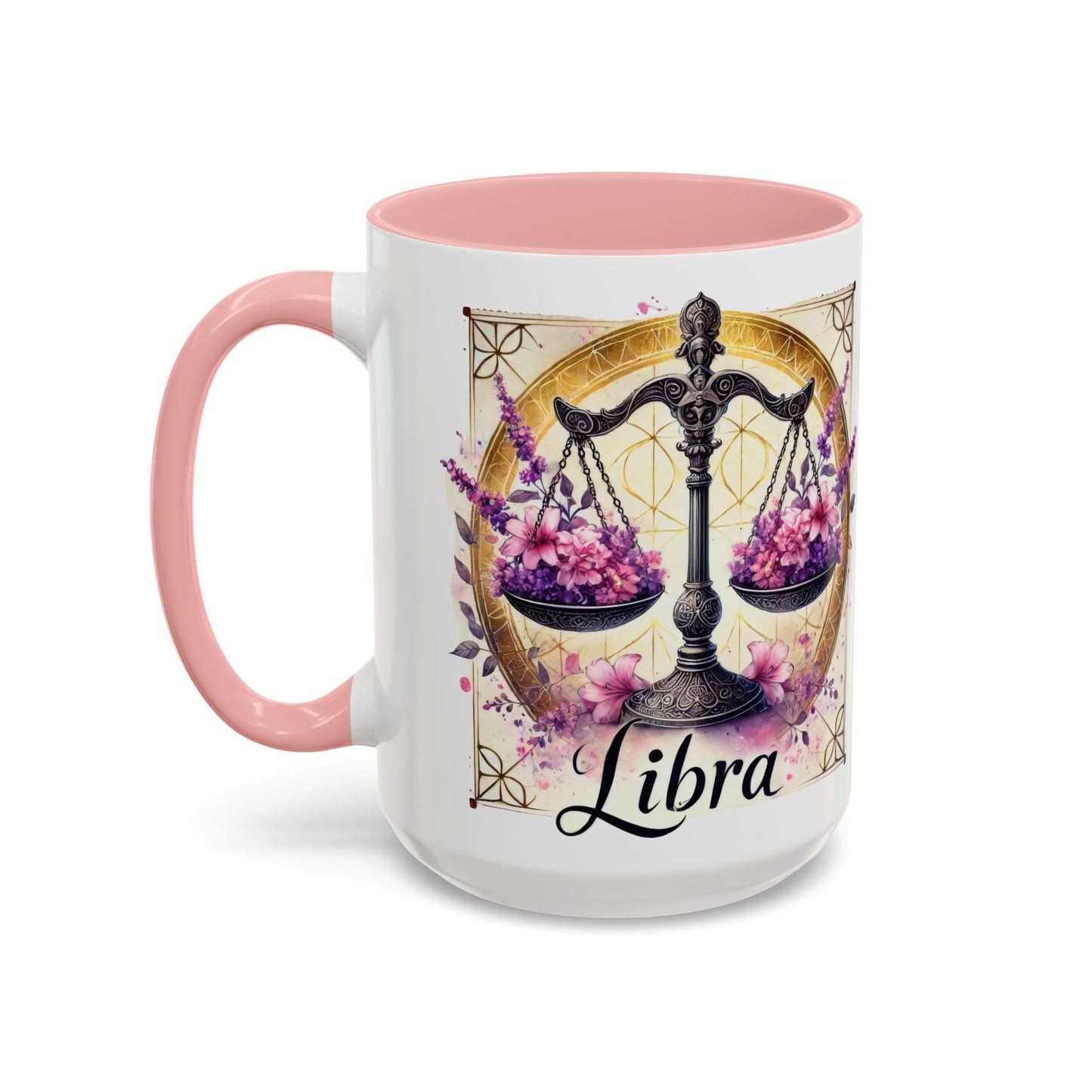 Libra Zodiac Accent Coffee Mug, Horoscope Gift for Astrology Lovers, Cute Libra Decor, Personalized Drinkware, Birthday Gift Idea