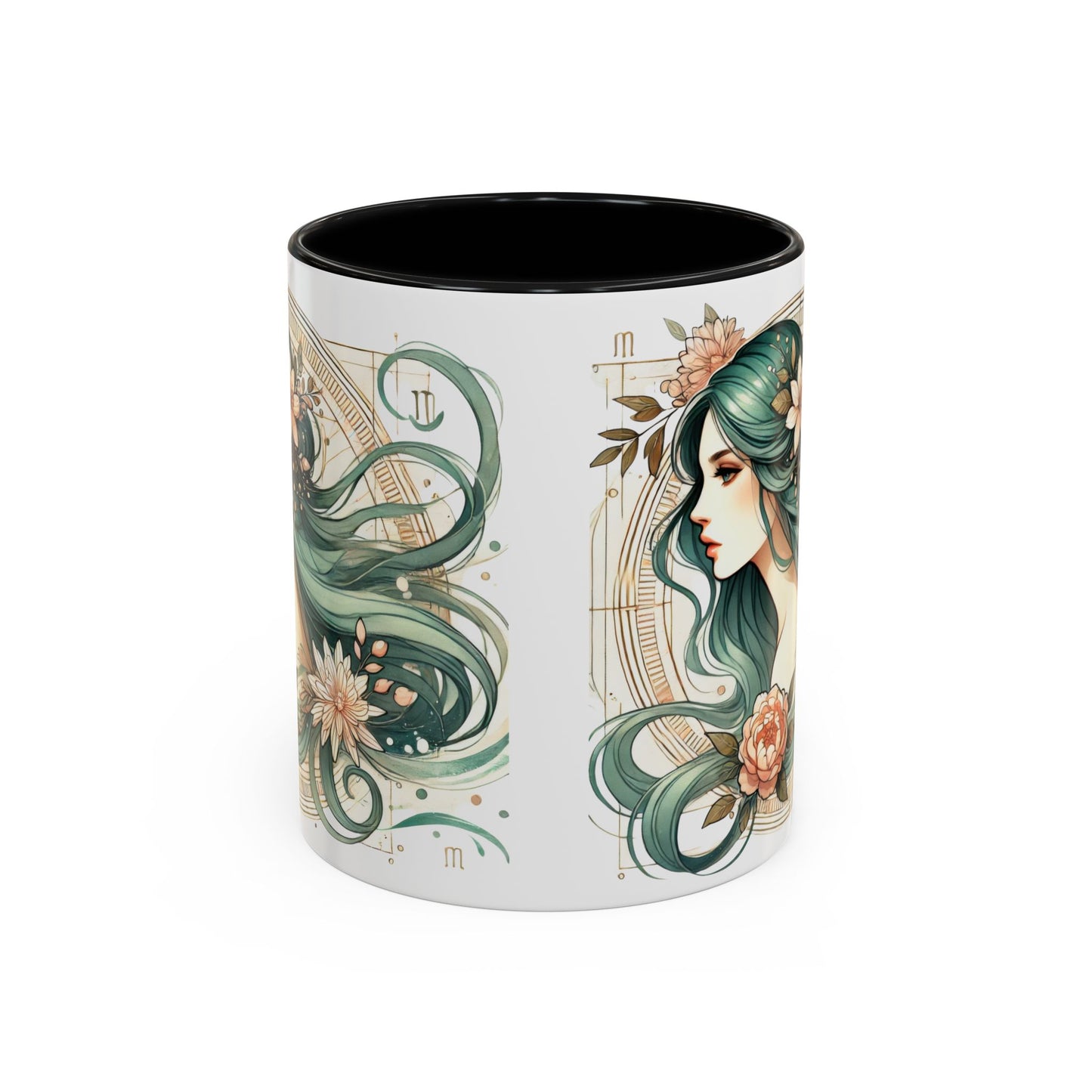 Elegant Floral Accent Coffee Mug - 11oz & 15oz