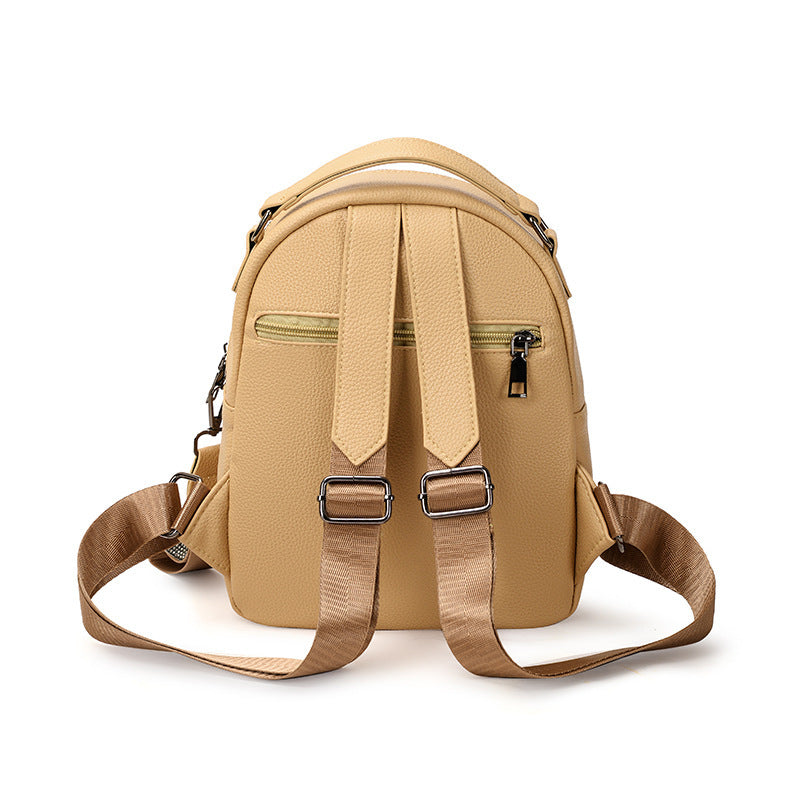 New Casual Women's Soft Leather Backpack Is Fashionable