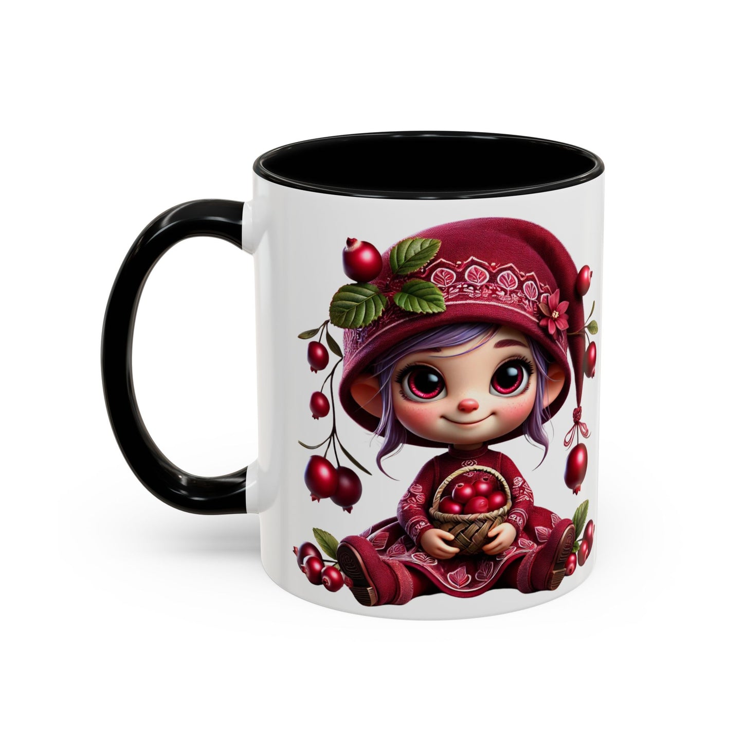 Cute Cherry Character Coffee Mug - 11oz & 15oz, Perfect for Cozy Mornings
