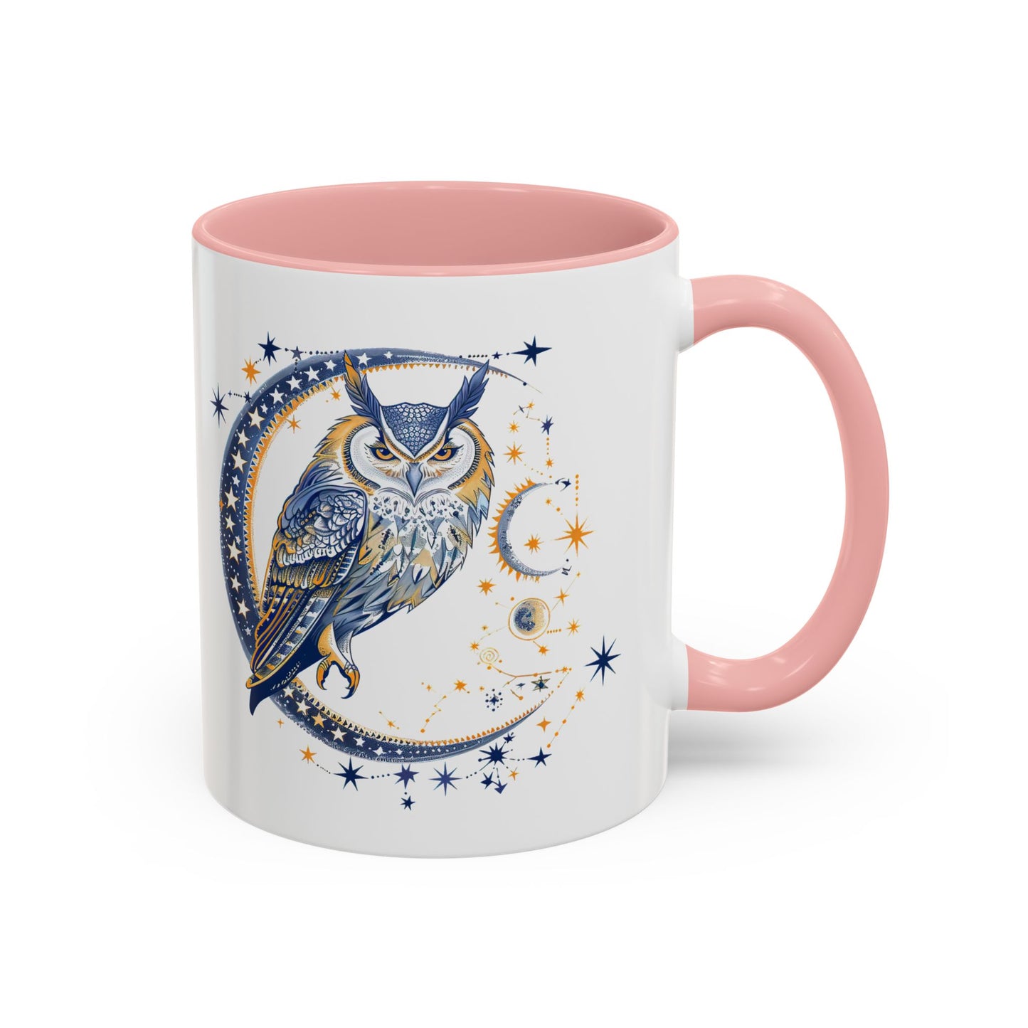 Celestial Owl Coffee Mug | Starry Night Mug, Astrology Gift, Owl Lover Cup, Unique Drinking Vessel, Enchanted Home Decor