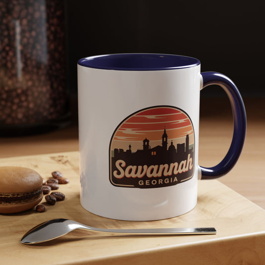 Savannah Skyline Accent Coffee Mug - Perfect for Gifts, Souvenirs, Festivals, Home Decor, Coffee Lovers