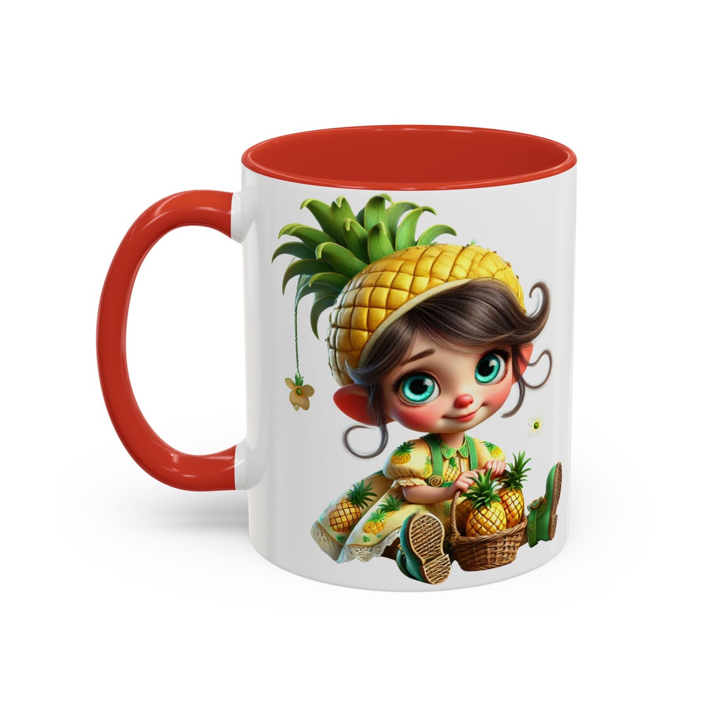 Pineapple-themed Accent Coffee Mug - Tropical Fun for Every Sip